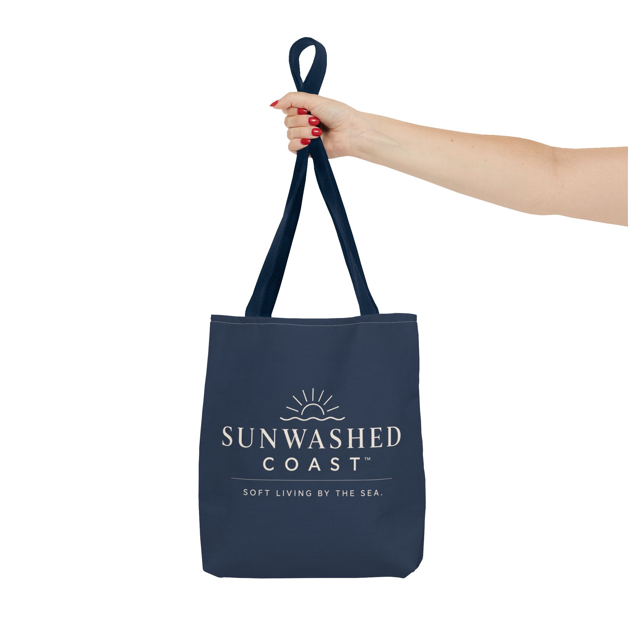 Sunwashed Coast Tote Bag — 'Soft Living by the Sea' Coastal Canvas Shopper - Creations by Chris and Carlos