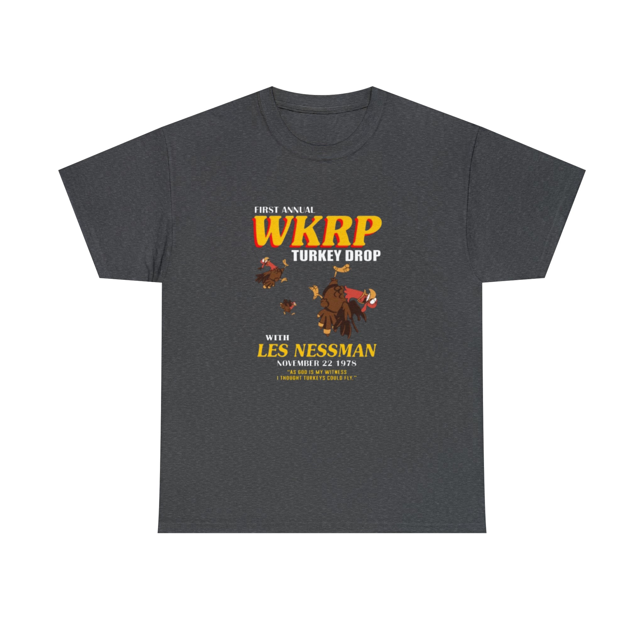 WKRP 70's TV Show- Unisex Heavy Cotton T-Shirt - Creations by Chris and Carlos