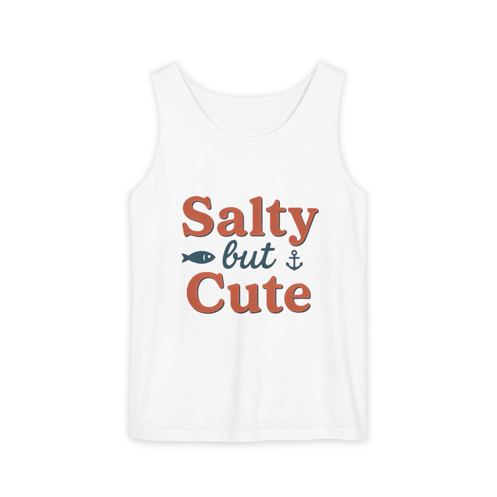 Salty But Cute Tank Top — Nautical Beachy Graphic Summer Shirt - Creations by Chris and Carlos