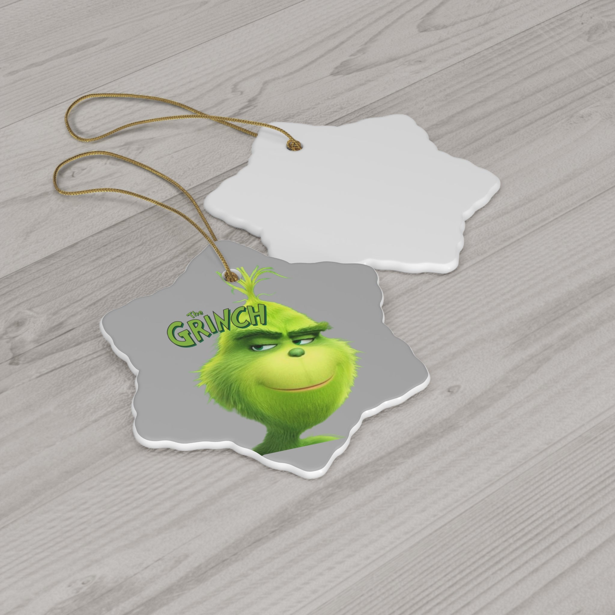 The Grinch- Ceramic Ornament, 4 Shapes - Creations by Chris and Carlos