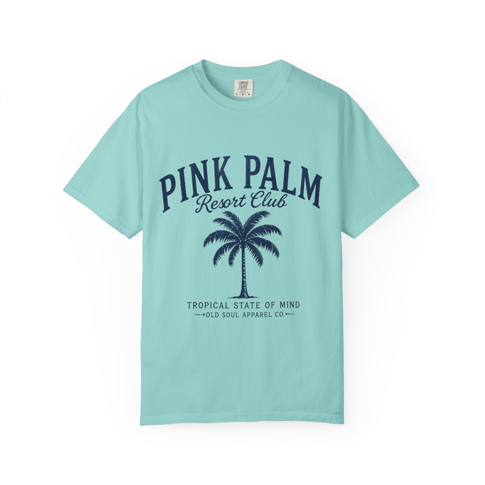 Pink Palm Resort Club T-Shirt — Tropical Palm Graphic Tee - Creations by Chris and Carlos