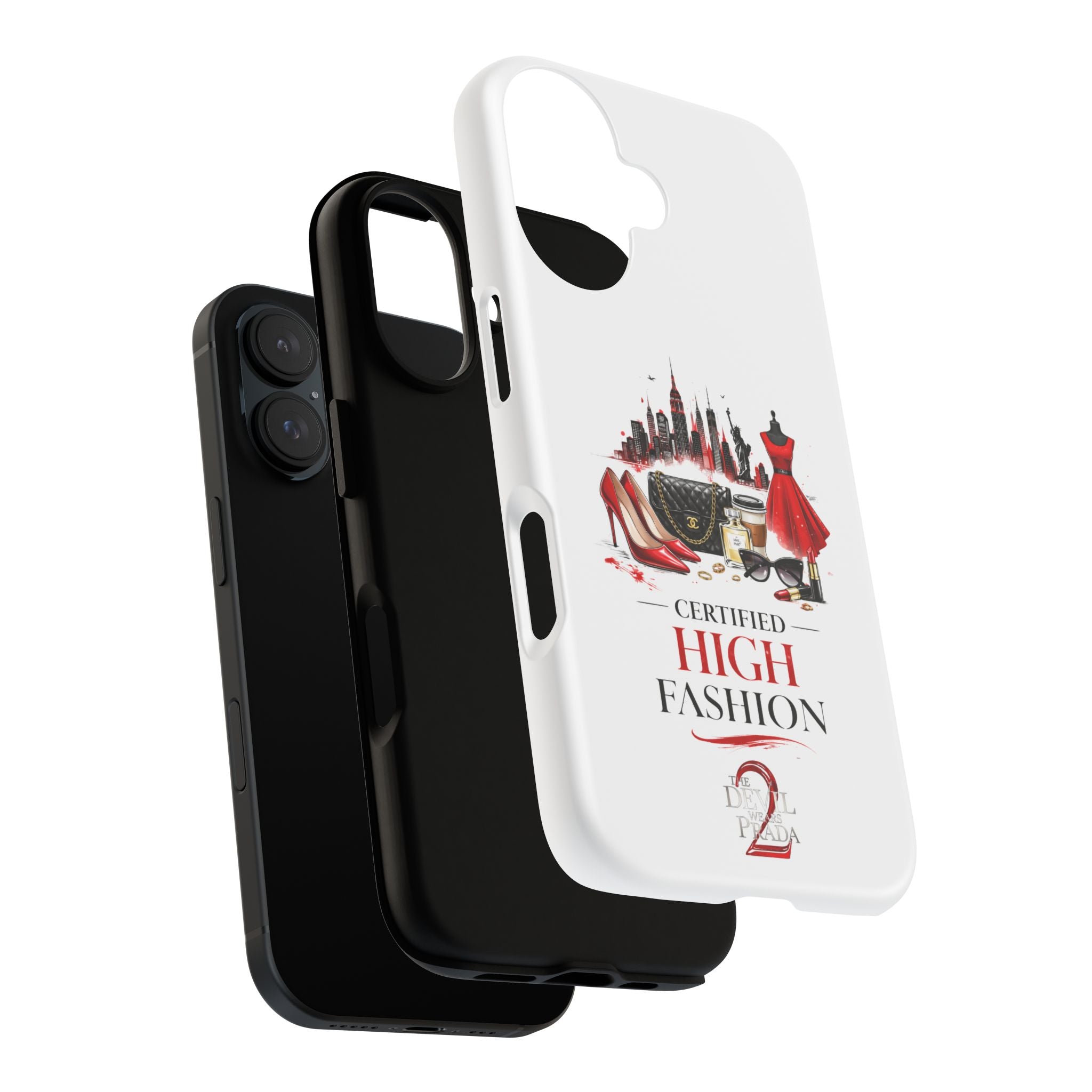 Certified High Fashion Phone Case — Chic Red Dress & Accessories Design - Creations by Chris and Carlos