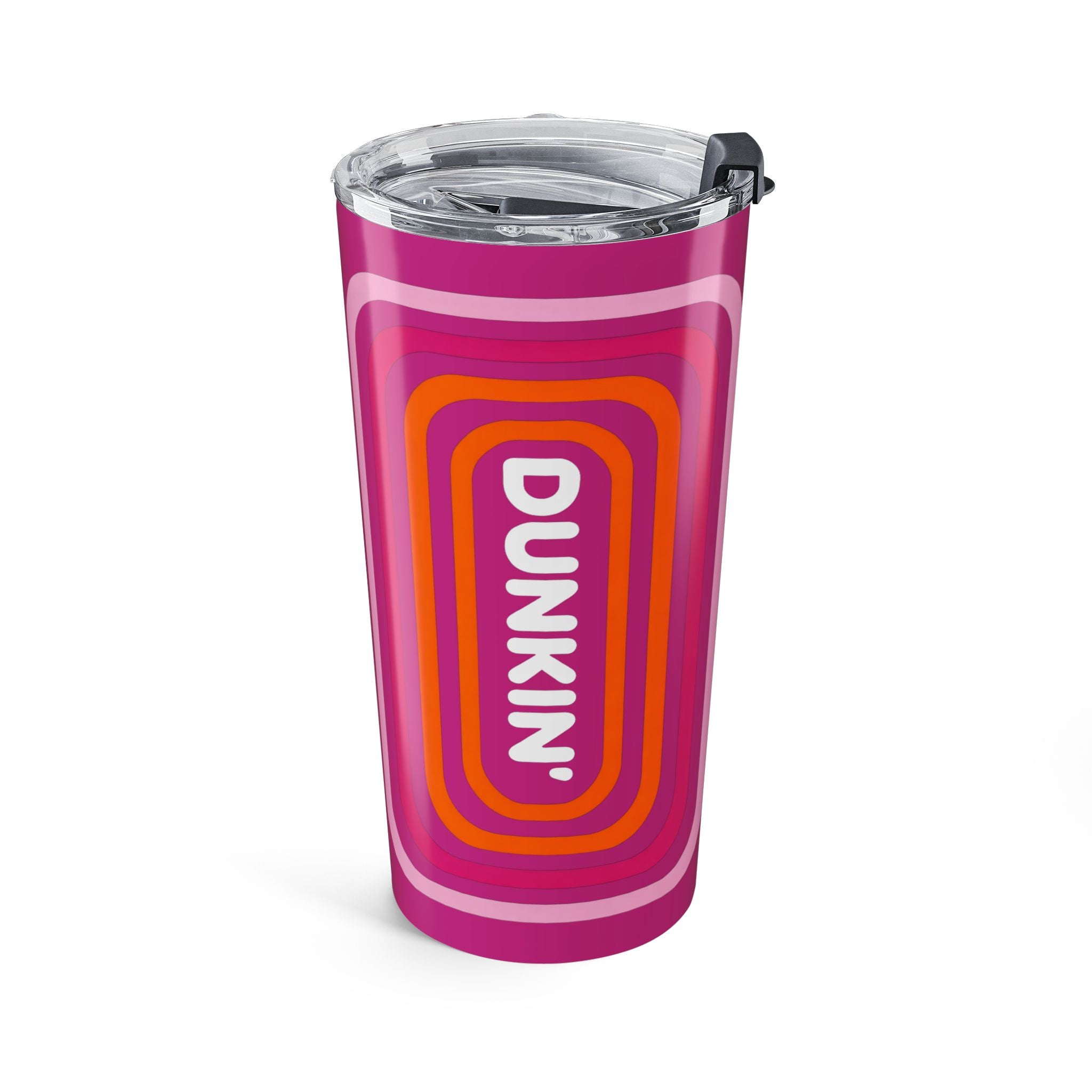 Retro Pink Geometric 20oz Tumbler – Insulated Travel Cup - Creations by Chris and Carlos