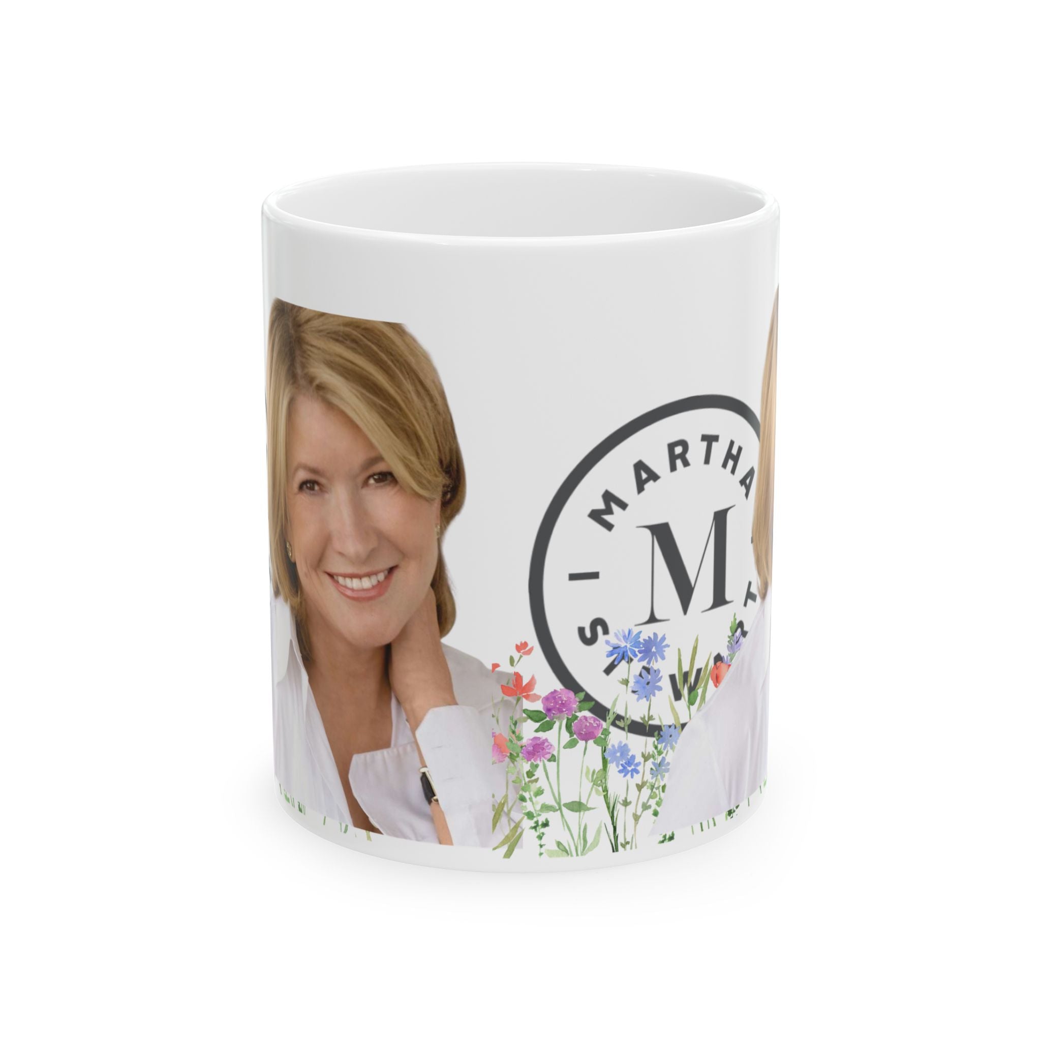 Martha- Martha Stewart Floral Portrait Ceramic Mug (11oz & 15oz) - Creations by Chris and Carlos