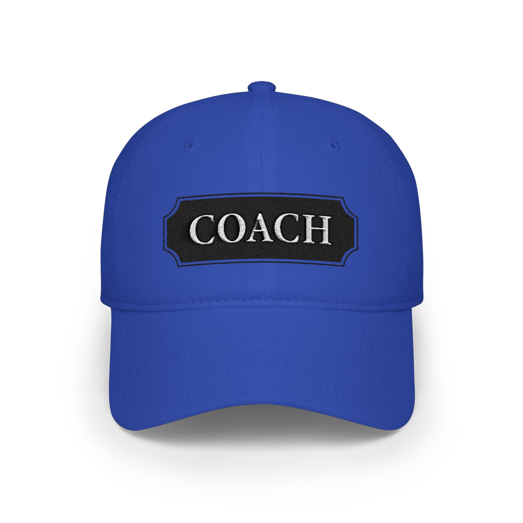 Coach Embroidered Patch Baseball Cap — Low Profile Coach Hat - Creations by Chris and Carlos
