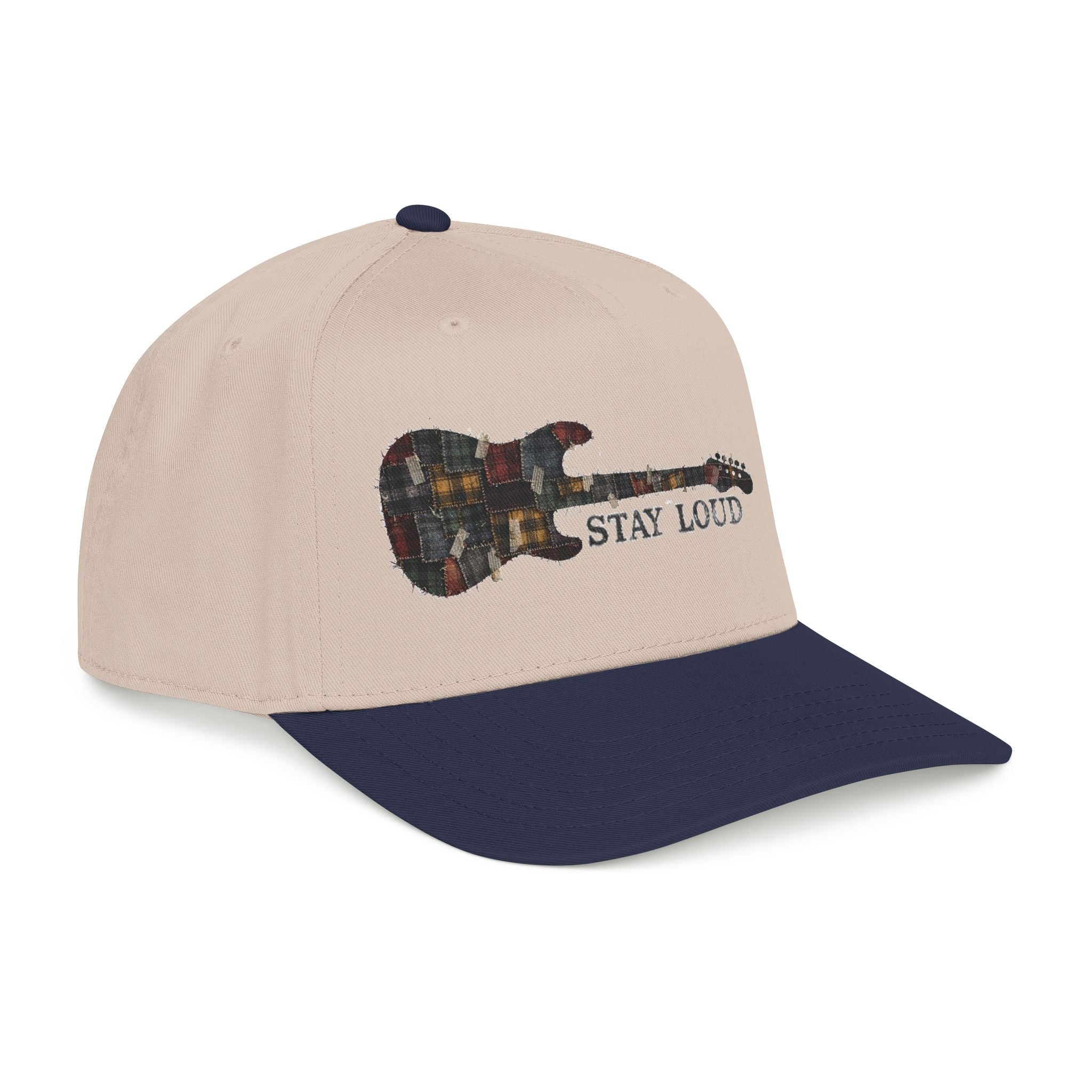 Stay Loud Plaid Electric Guitar Baseball Cap - Creations by Chris and Carlos