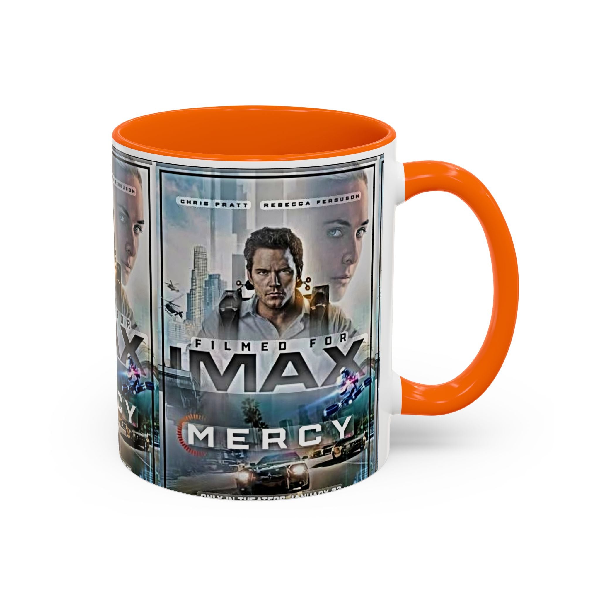 Accent Coffee Mug — 'Mercy' Movie Poster Design (11/15oz) - Creations by Chris and Carlos