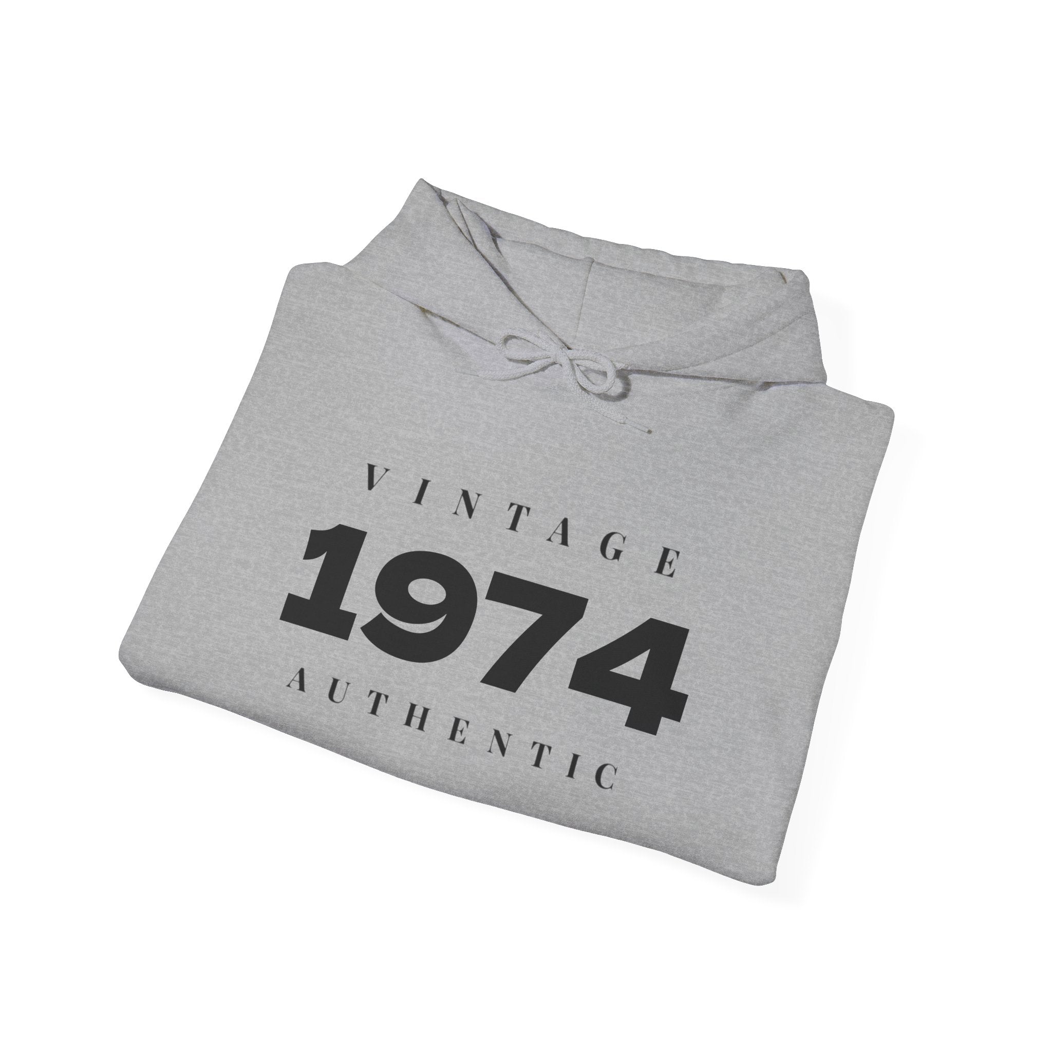 1974 Vintage Hoodie — Authentic Birthday Sweatshirt - Creations by Chris and Carlos