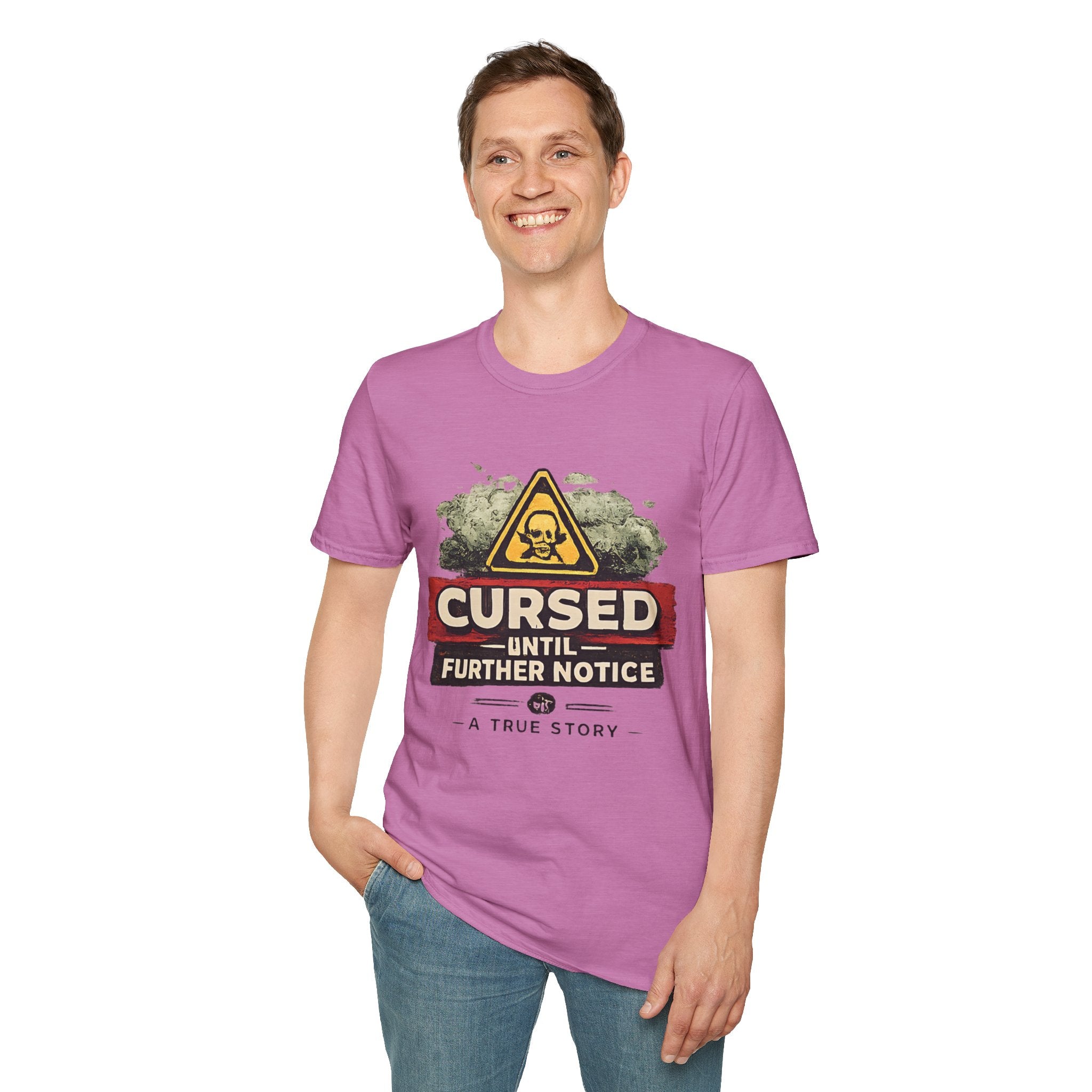 Cursed Until Further Notice T-Shirt – Humorous Dark Warning Graphic Tee - Creations by Chris and Carlos