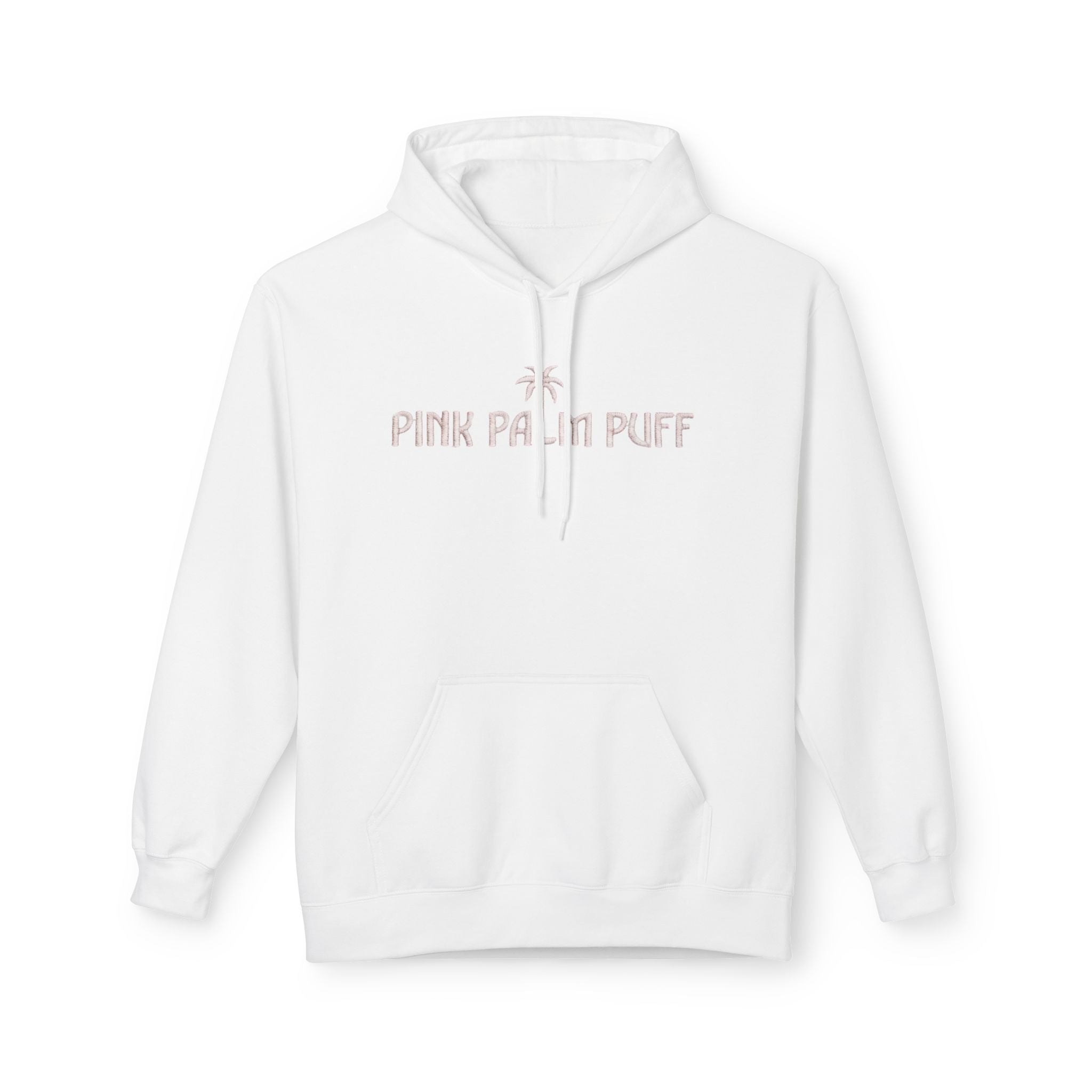 Pinky Palmtree Puff Floral Graphic Hoodie — Vintage Botanical Note Print - Creations by Chris and Carlos