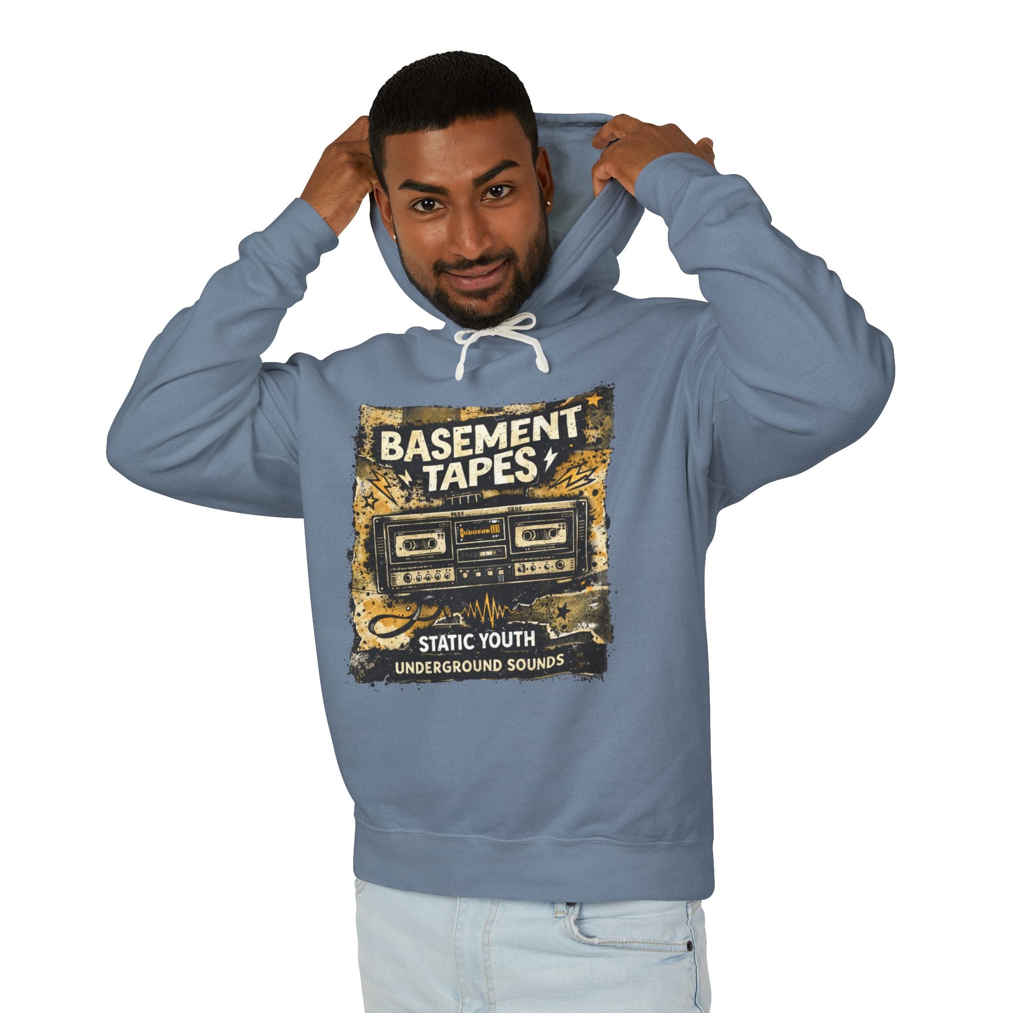 Basement Tapes Vintage Cassette Hoodie — Retro Music Streetwear - Creations by Chris and Carlos