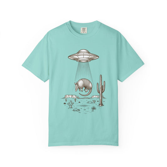 T-Shirt — Desert UFO Abduction Armadillo Graphic - Creations by Chris and Carlos