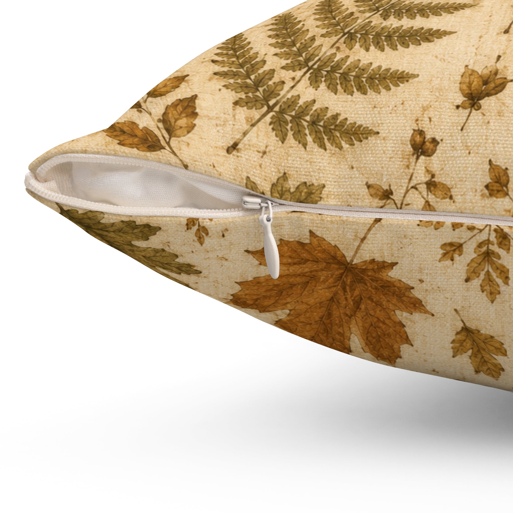 Old Soul Harvest™ Pressed Autumn Leaves Throw Pillow - Throw Pillow from Old Soul Harvest Campfire Circle