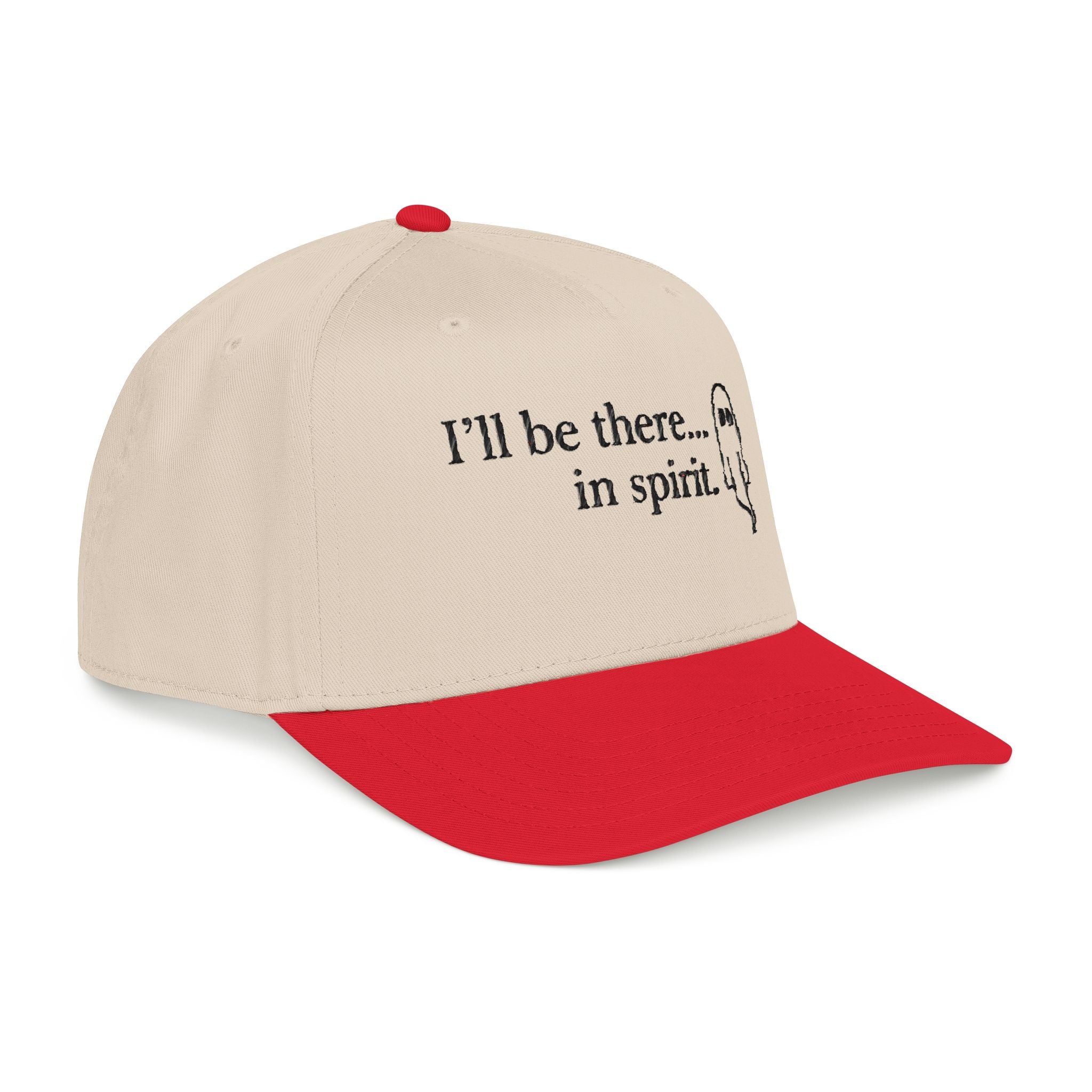 I'll Be There... In Spirit Ghost Cap — Funny Halloween Baseball Hat - Creations by Chris and Carlos
