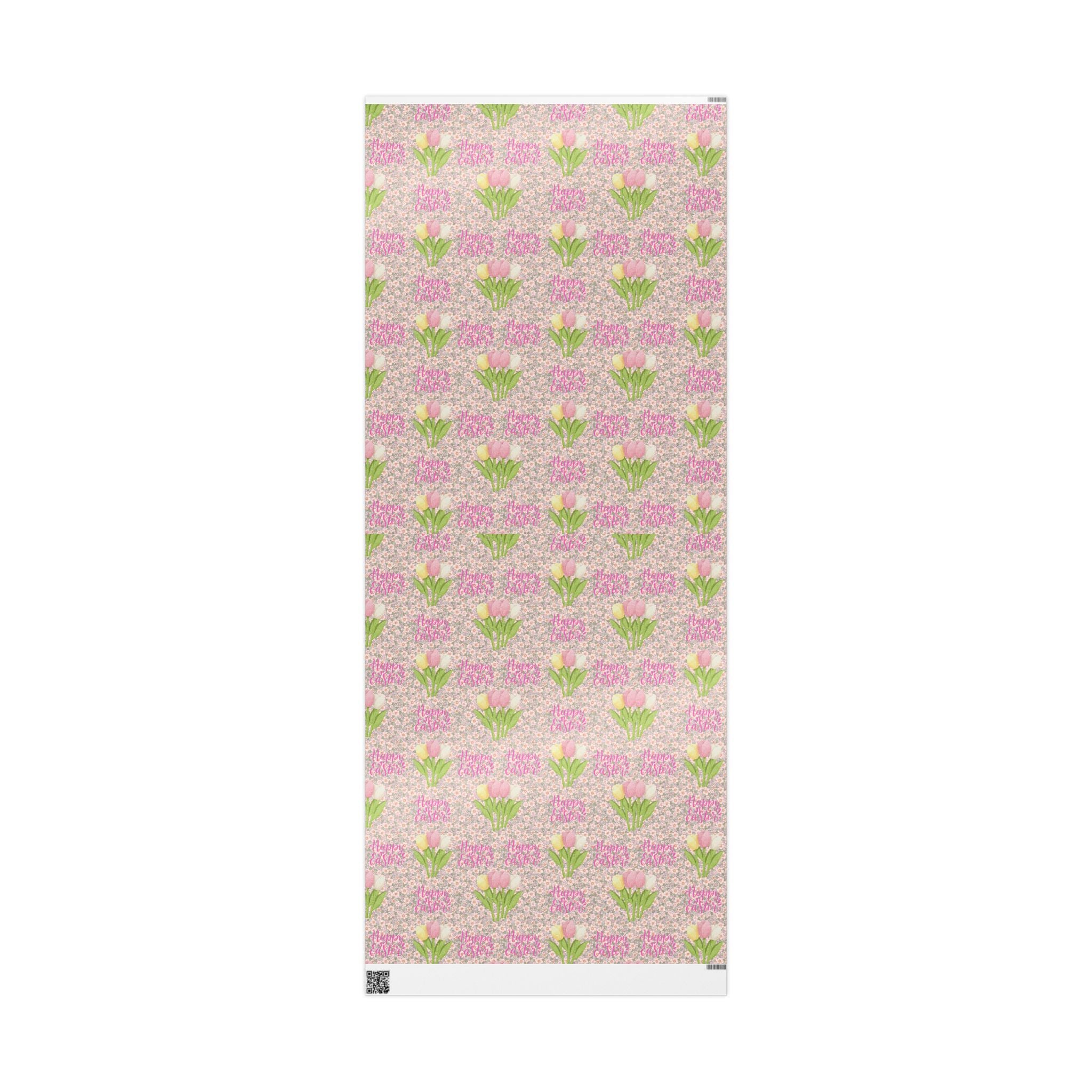 Easter Floral Tulip Wrapping Paper Roll — Pink Vintage Bouquet Gift Wrap - Creations by Chris and Carlos
