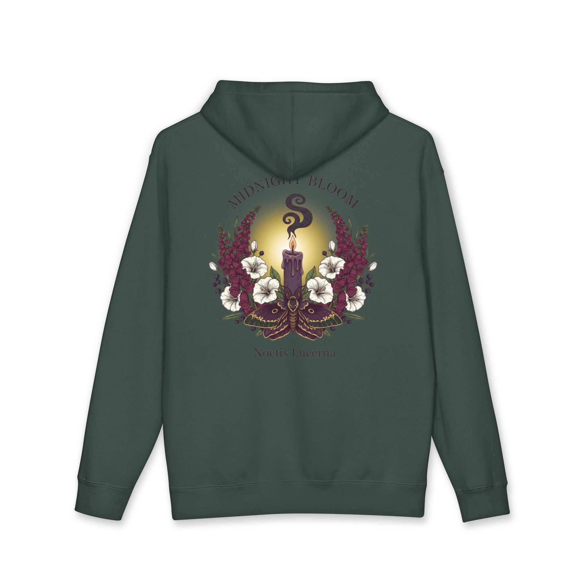 Midnight Bloom Hoodie — Gothic Floral Candle Sweatshirt - Creations by Chris and Carlos