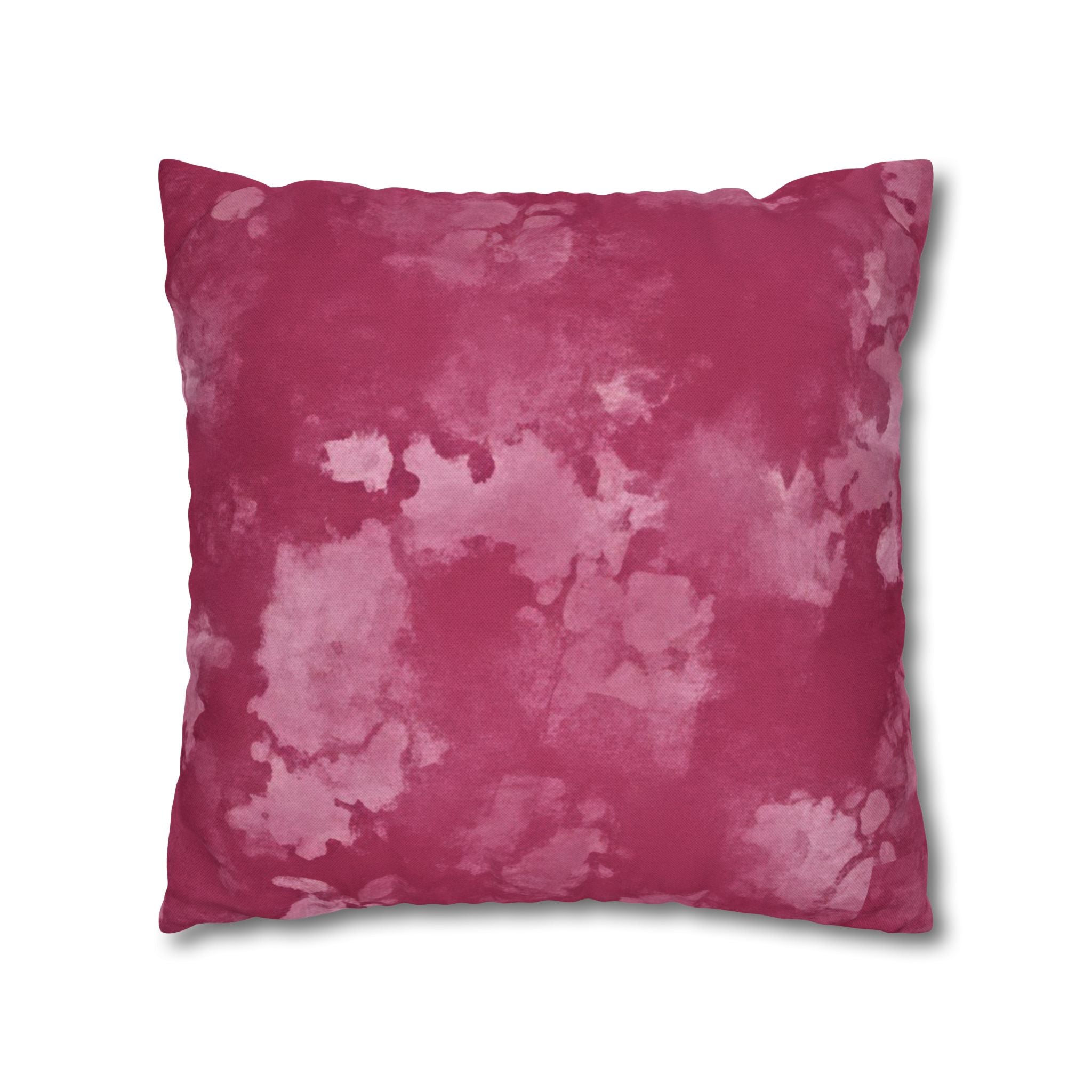 The Artisanal Flora Gallery Green Watercolor Stripe Square Pillowcase — Modern Boho Decorative Throw Pillow Cover - Creations by Chris and Carlos