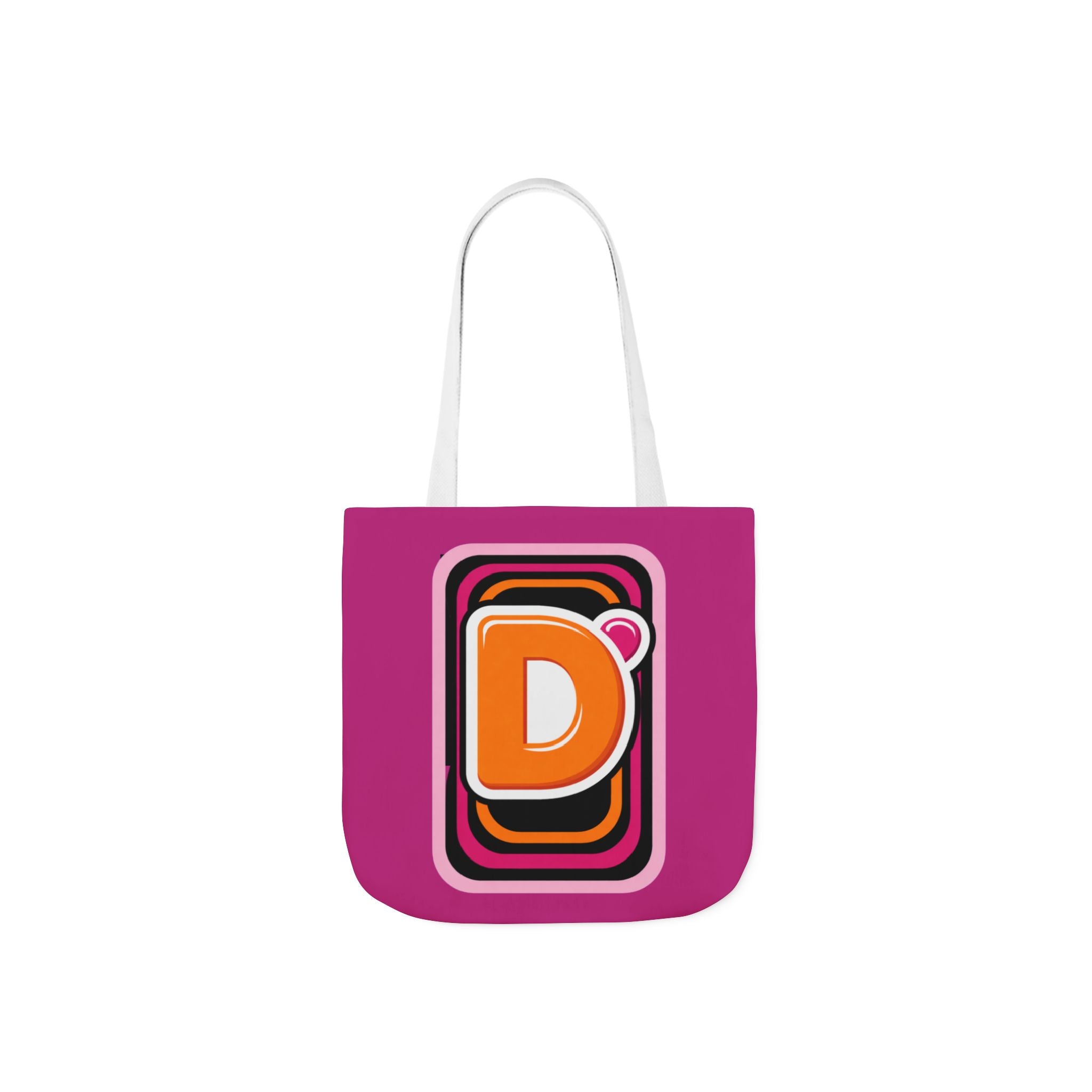 Tote Bag — Retro Pink 'Dunkin' D Logo' Canvas Tote - Creations by Chris and Carlos