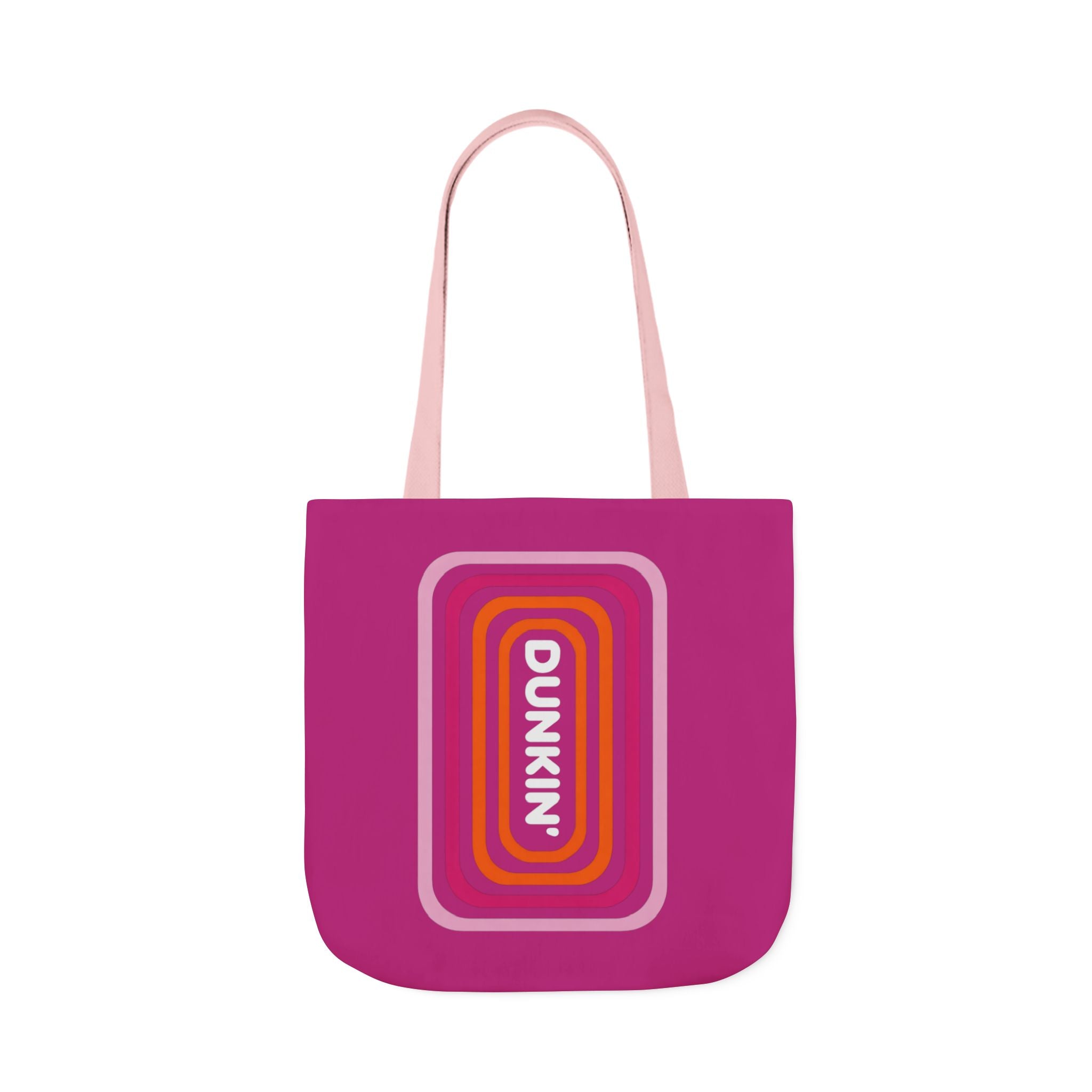 Tote Bag — Retro Pink 'Dunkin' Logo' Canvas Tote - Creations by Chris and Carlos
