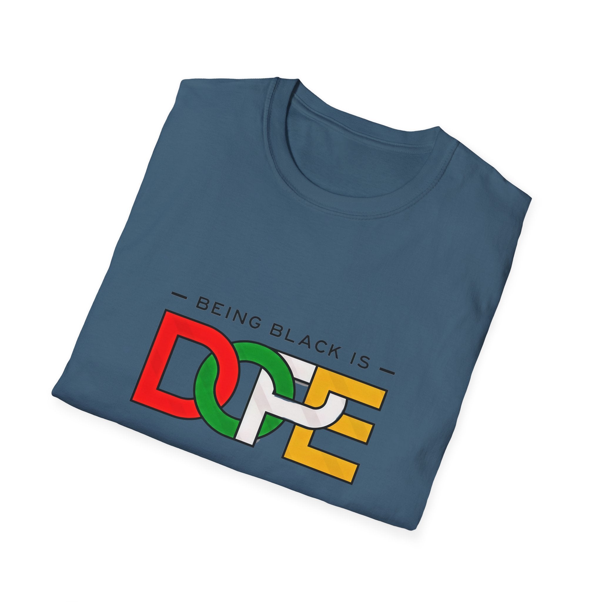 "Being Black is Dope" Graphic T-Shirt – Pan-African Colors Tee - Creations by Chris and Carlos