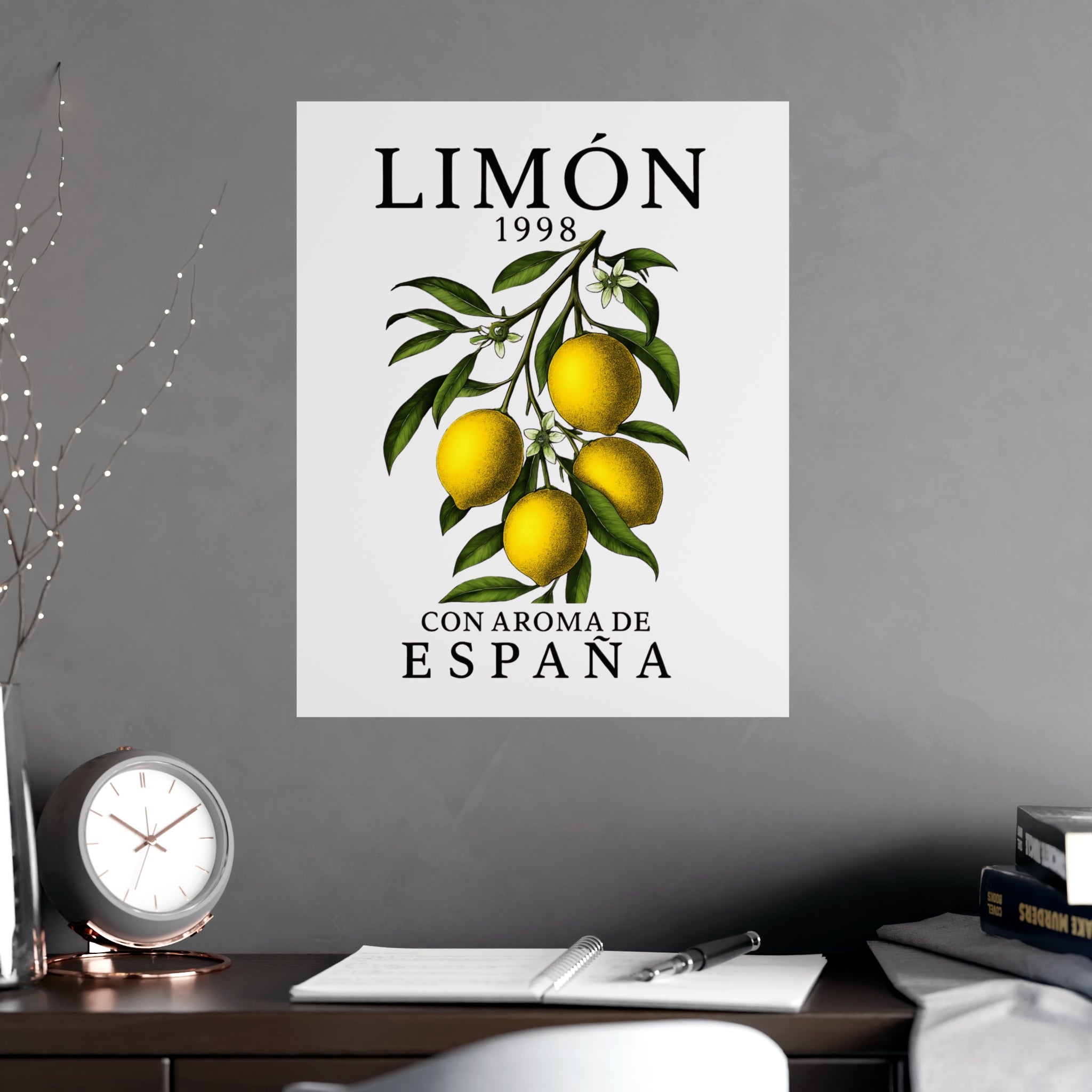 LIMÓN 1998 Spanish Lemon Botanical Poster — 'Con Aroma de España' Vintage Wall Art - Creations by Chris and Carlos
