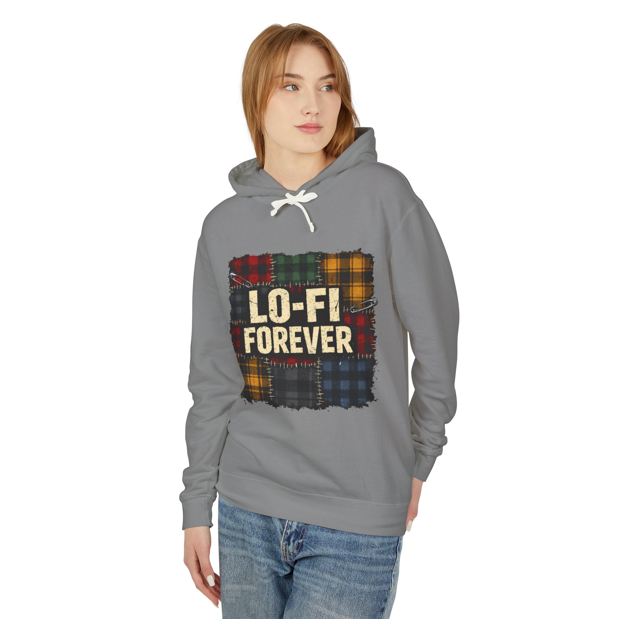 Lo-Fi Forever Plaid Hoodie — Retro Aesthetic Music Lover Sweatshirt - Creations by Chris and Carlos