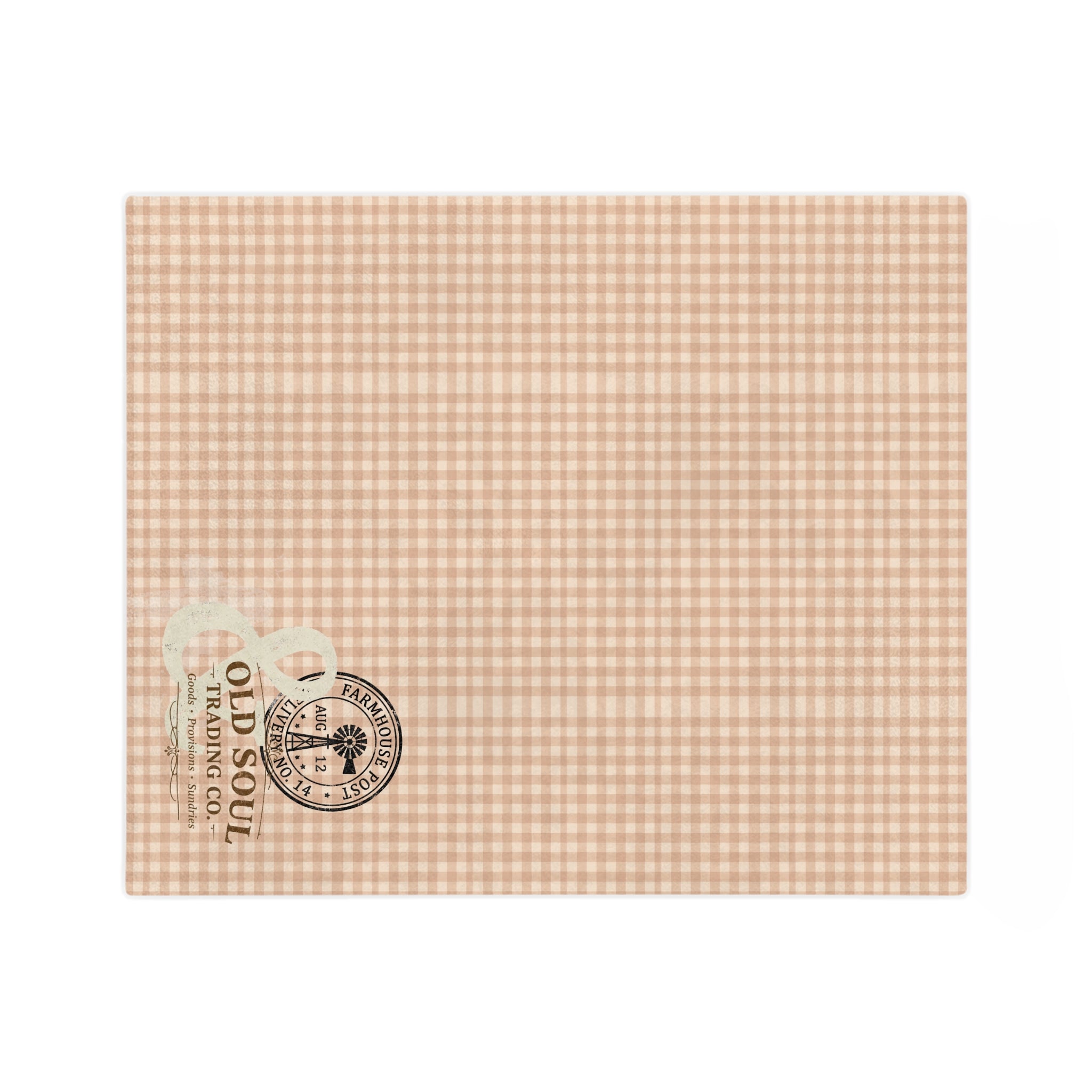 Gingham Velveteen Blanket — Old Soul Trading Co. Microfiber Throw - Creations by Chris and Carlos