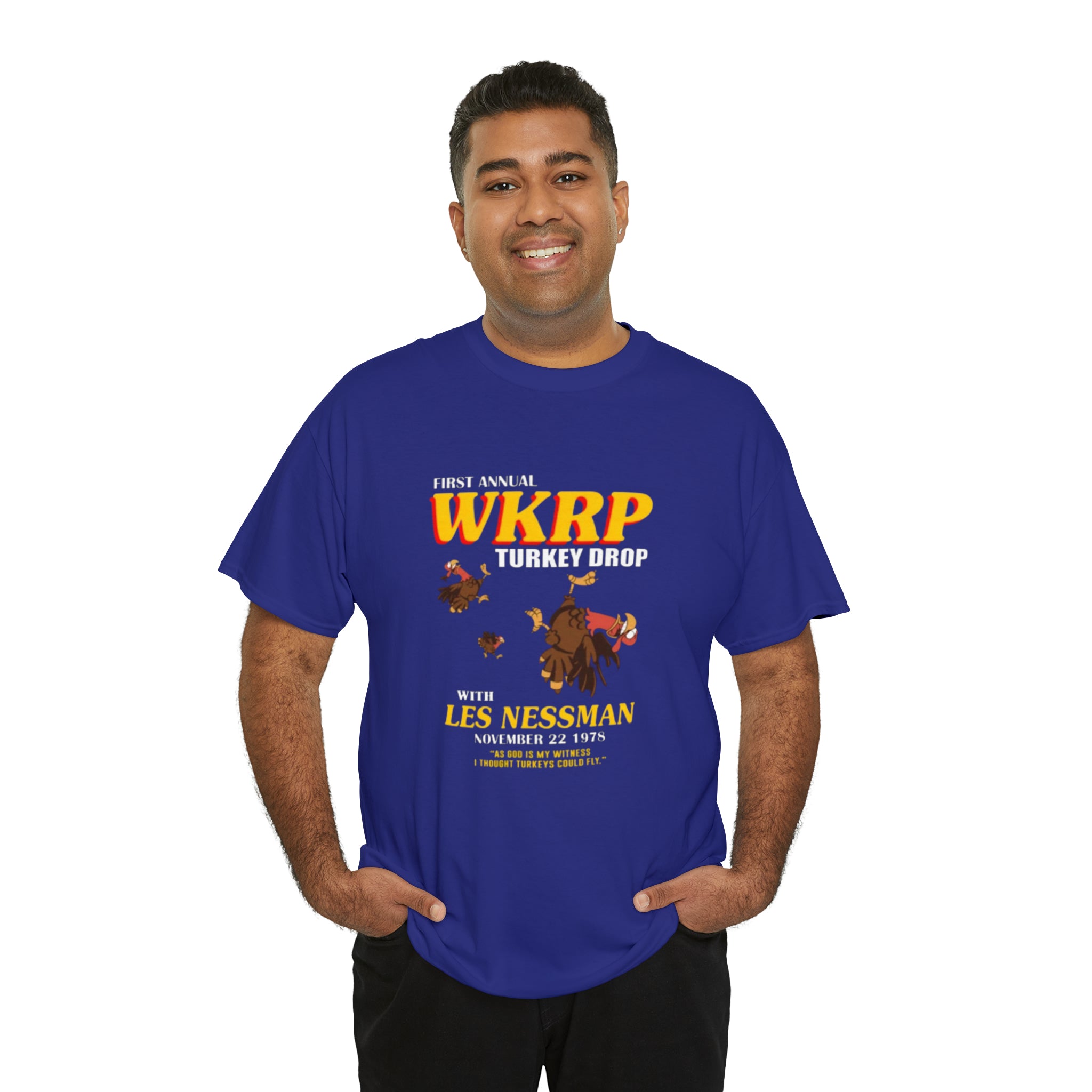 WKRP 70's TV Show- Unisex Heavy Cotton T-Shirt - Creations by Chris and Carlos