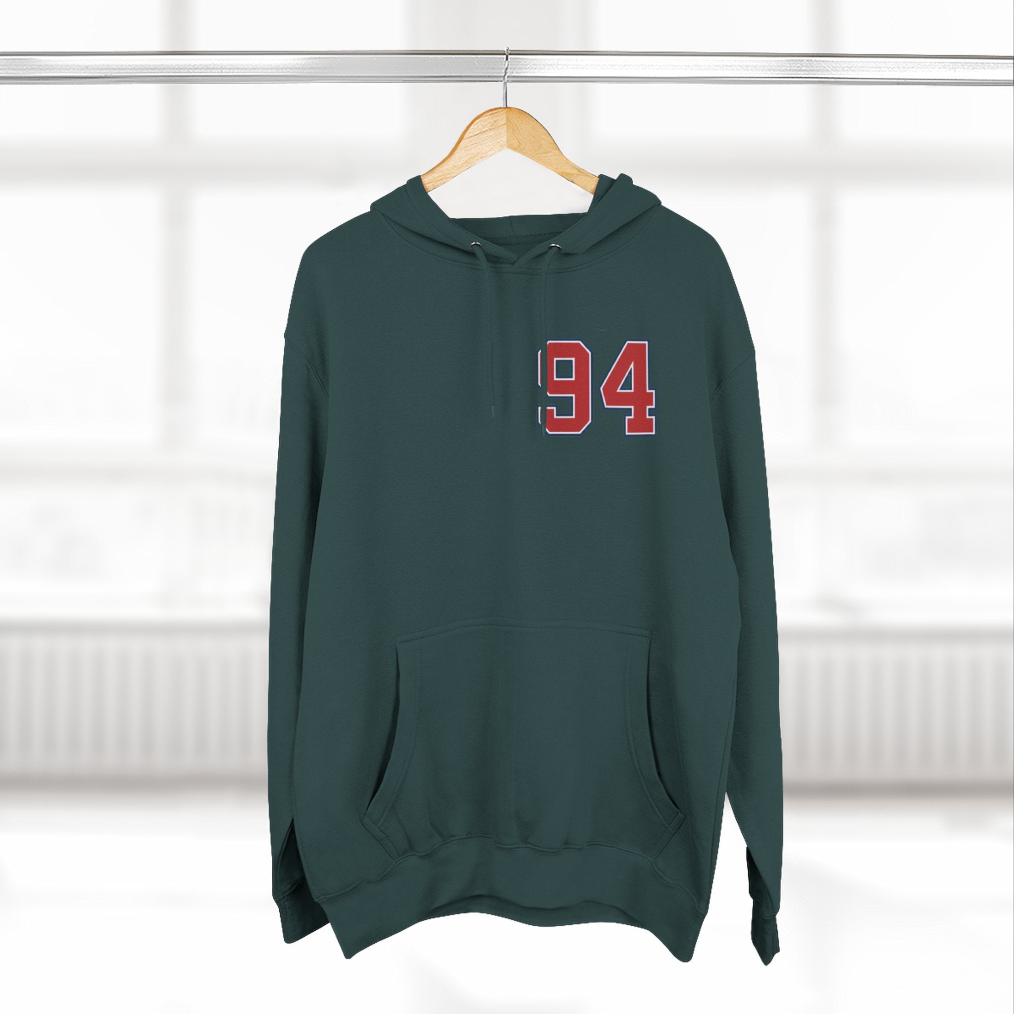 94 BNY Bunny Football Hoodie — Funny Easter Sports Pullover - Creations by Chris and Carlos