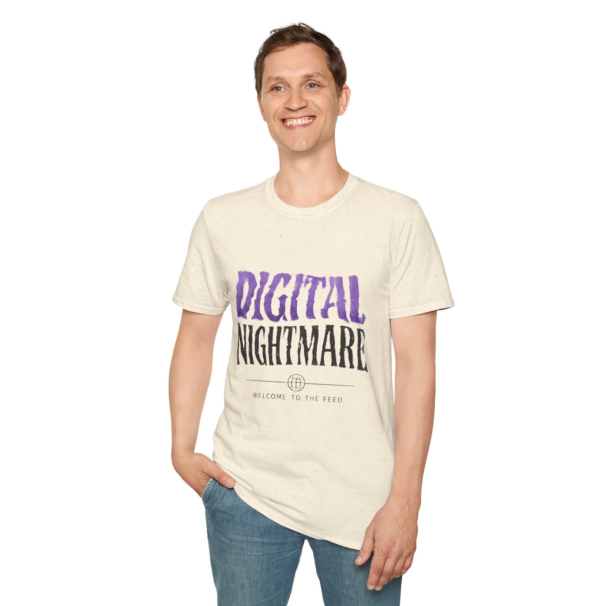 Digital Nightmare T-Shirt — Gothic Purple Graphic Tee - Creations by Chris and Carlos