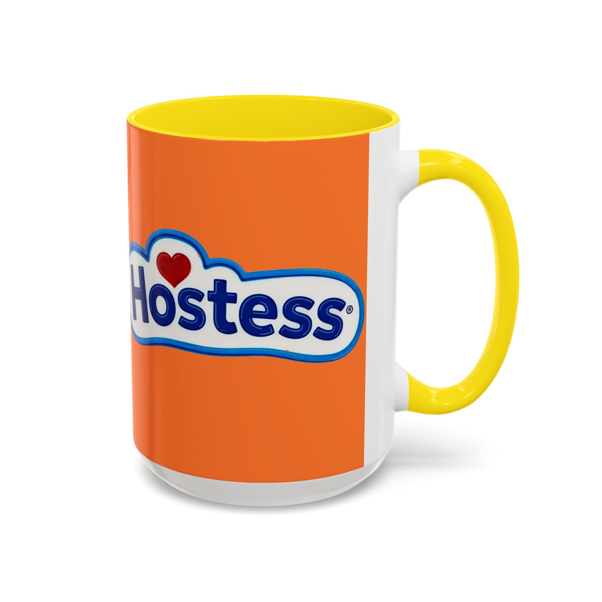 Hostess Logo Accent Coffee Mug — Retro Orange 11/15oz - Creations by Chris and Carlos