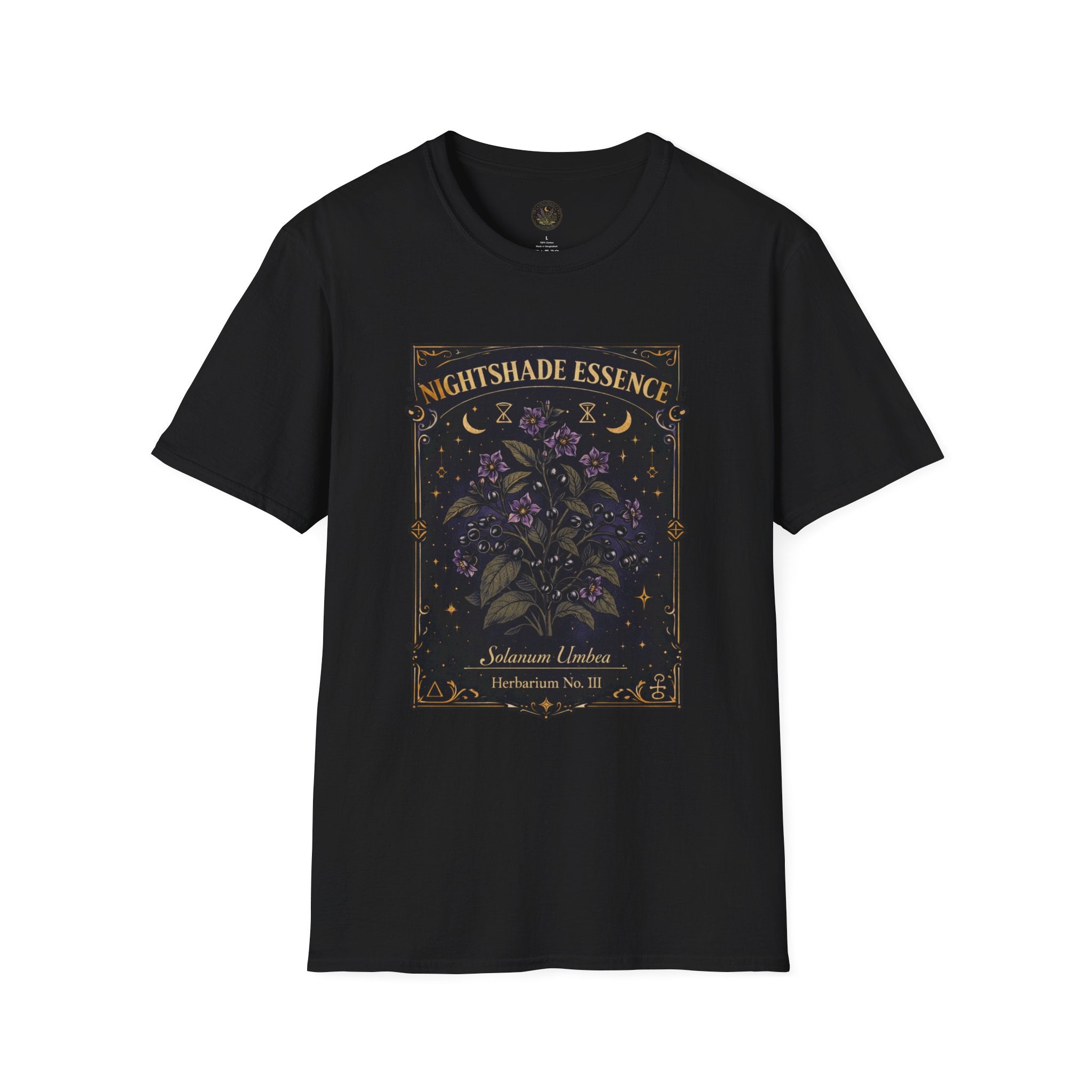 Old Soul Apothecary Nightshade Essence T-Shirt — Botanical Moonlight Graphic Tee - Creations by Chris and Carlos