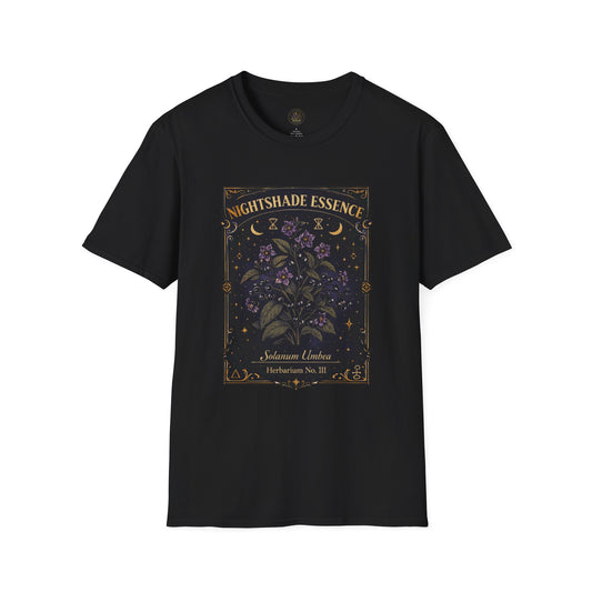 Old Soul Apothecary Nightshade Essence T-Shirt — Botanical Moonlight Graphic Tee - Creations by Chris and Carlos