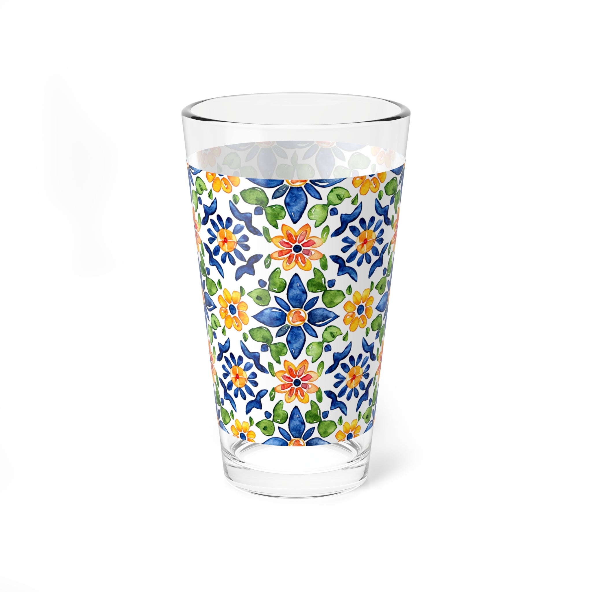 1Sol y Alegría (Sun and Joy) Collection- Cactus Succulent Pattern Microfiber Blanket Soft Velveteen Throw for Home & Garden Lovers6oz Floral Mosaic Mixing Glass — Colorful Blue & Yellow Patterned Bar Glass - Creations by Chris and Carlos