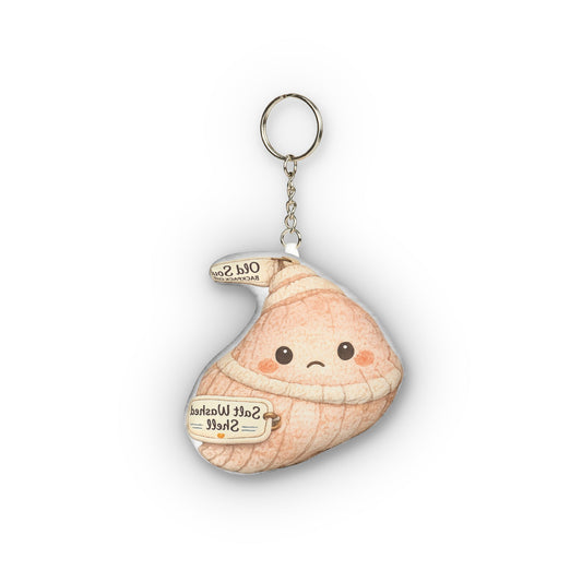 Cute Shell Mini Plush Keychain – Custom Shape Kawaii Sea Shell Accessory - Creations by Chris and Carlos