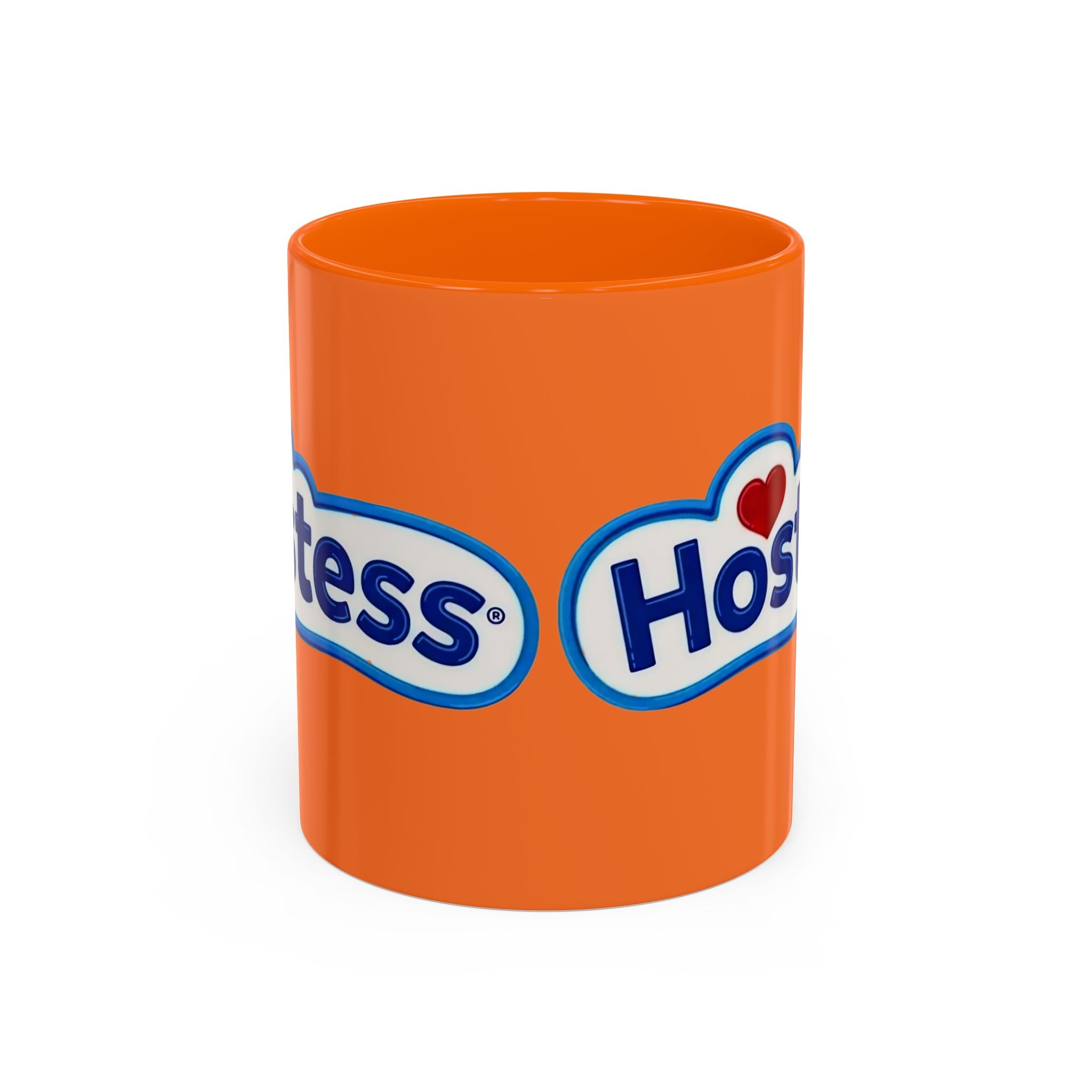 Hostess Logo Accent Coffee Mug — Retro Orange 11/15oz - Creations by Chris and Carlos