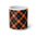 20oz Jumbo Mug — Orange & Black Plaid Fall Coffee Cup