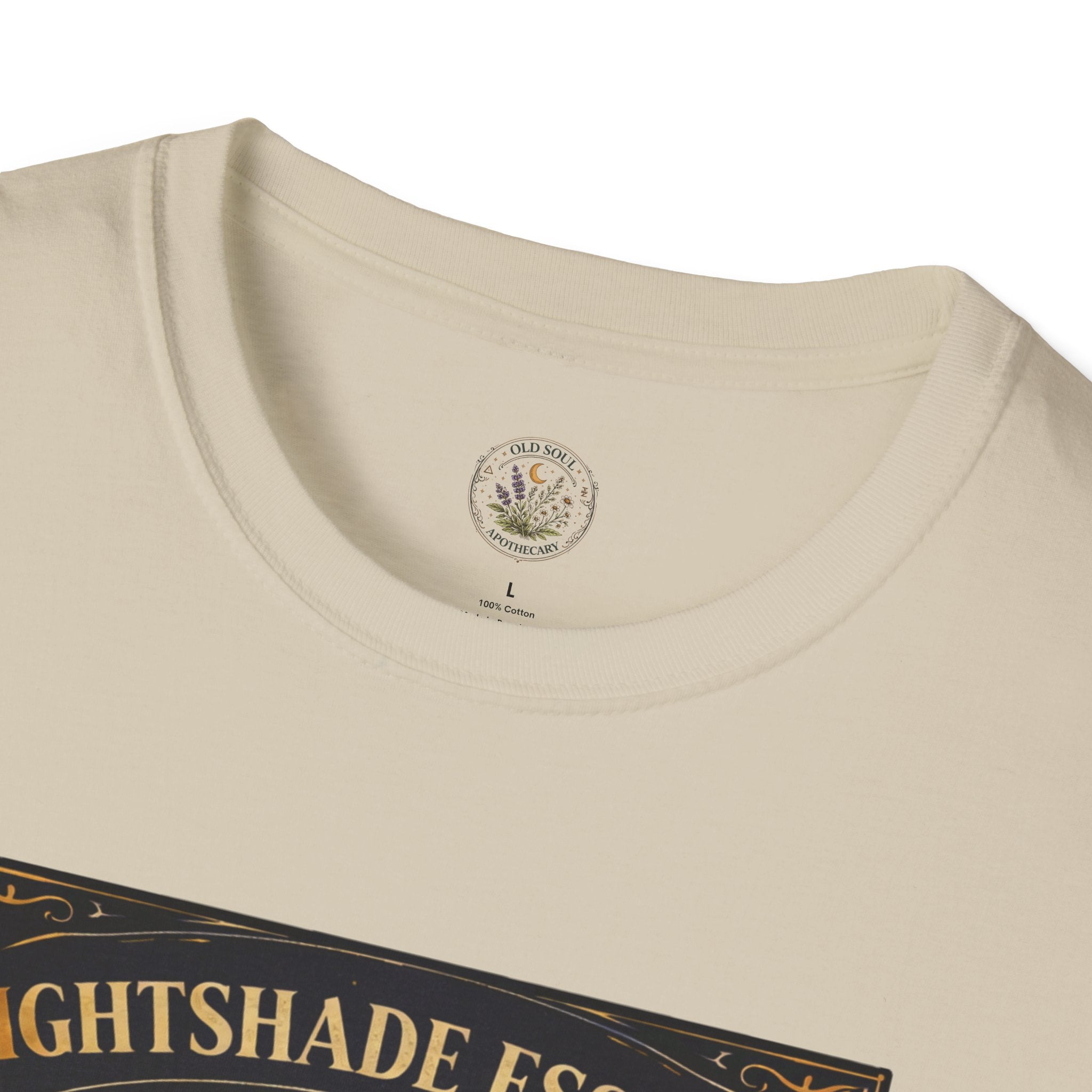 Old Soul Apothecary Nightshade Essence T-Shirt — Botanical Moonlight Graphic Tee - Creations by Chris and Carlos