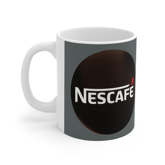 Nescafe Coffee- White Ceramic Mug - Creations by Chris and Carlos