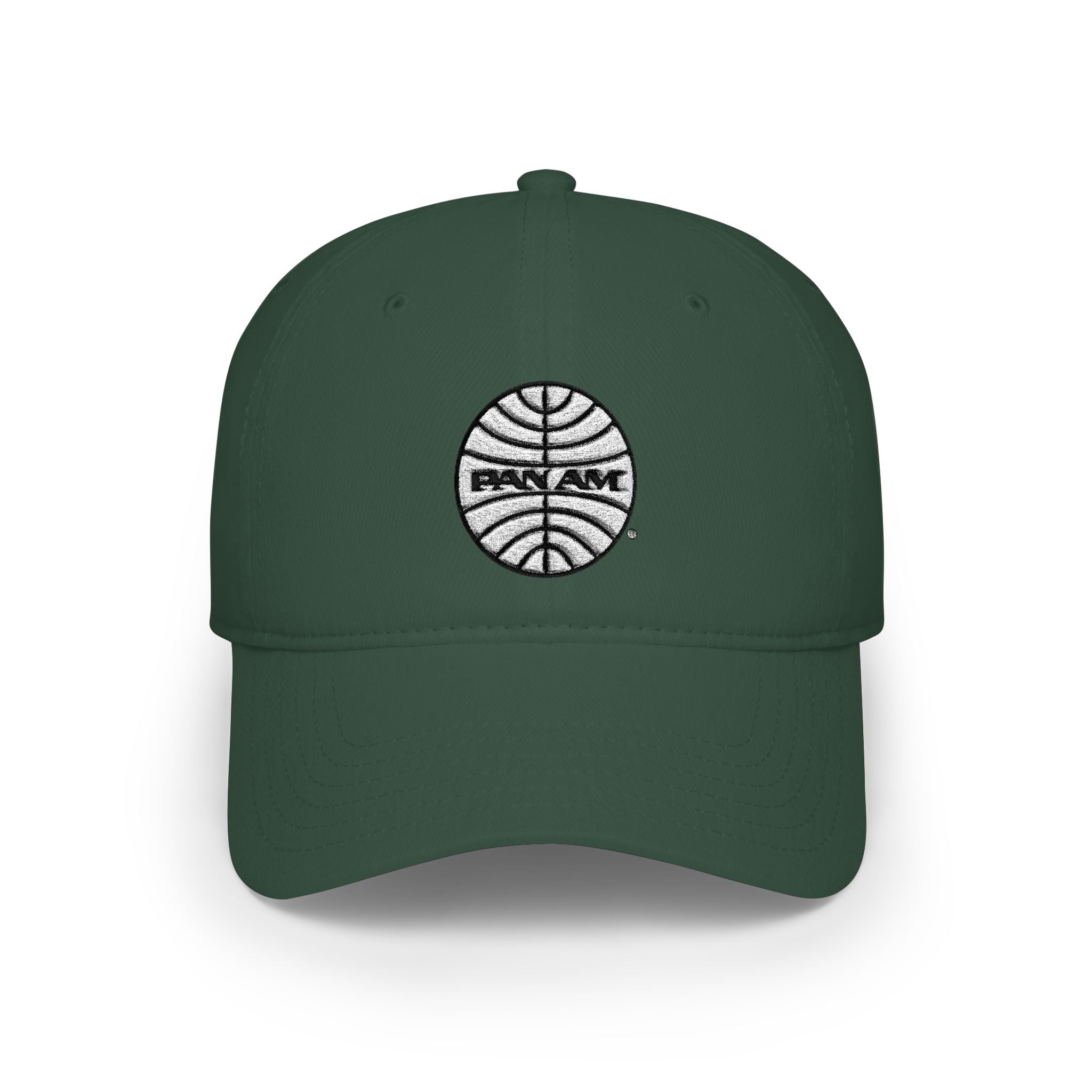 Pan Am Airlines Basketball Logo Low Profile Cap — Embroidered Sport Ball Dad Hat - Creations by Chris and Carlos
