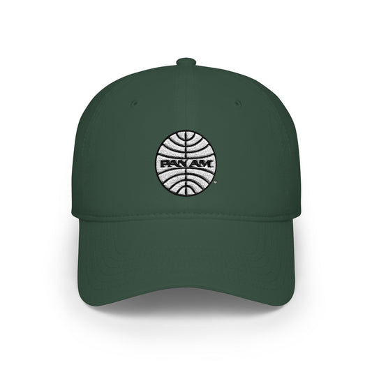 Pan Am Airlines Basketball Logo Low Profile Cap — Embroidered Sport Ball Dad Hat - Creations by Chris and Carlos