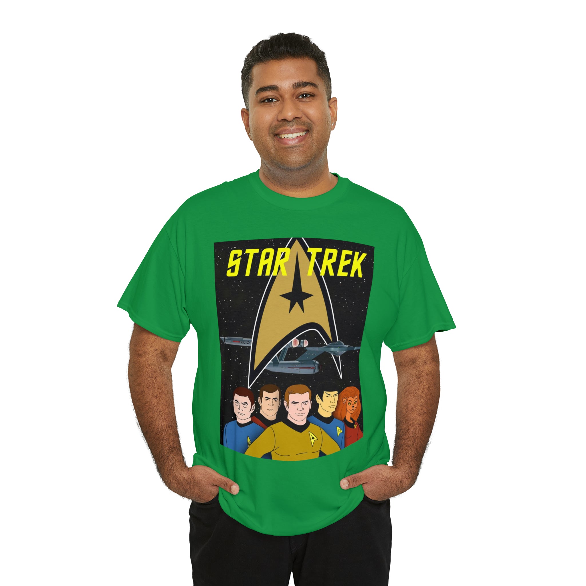 Star Trek Cartoon- Unisex Heavy Cotton T-Shirt - Creations by Chris and Carlos