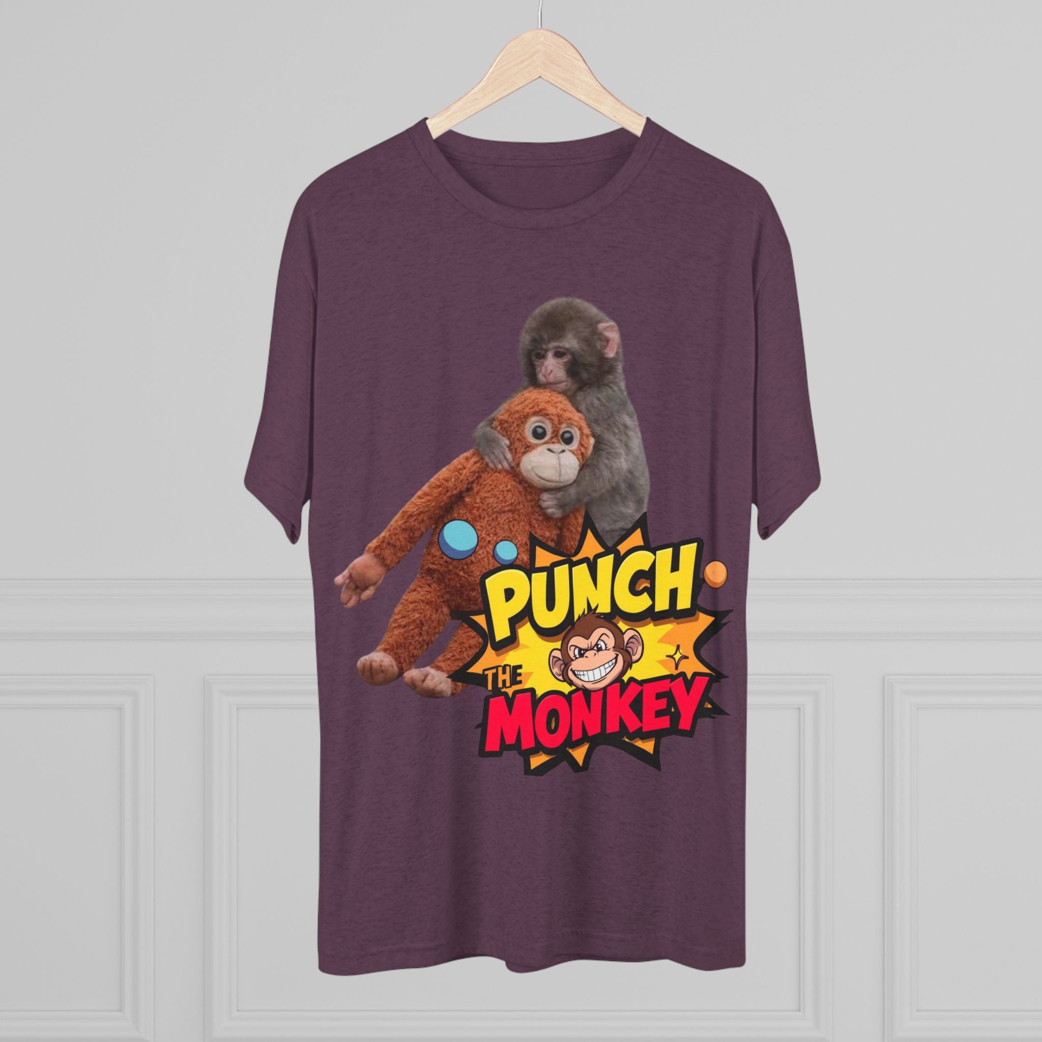Punch the Monkey T-Shirt — Retro Comic Cartoon Monkey Graphic Tee - Creations by Chris and Carlos