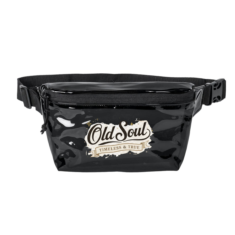 Old Soul Transparent Fanny Pack — Clear/Black Festival Waist Bag