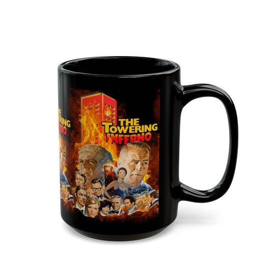 The Towering Inferno Movie Collage Mug — Retro Disaster Film Coffee Cup (11oz/15oz) - Creations by Chris and Carlos