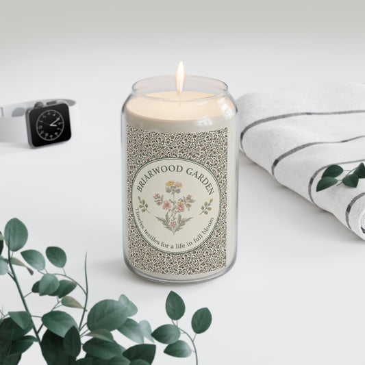 Briarwood Garden Scented Soy Candle — 13.75oz Floral Jam Jar Candle - Creations by Chris and Carlos