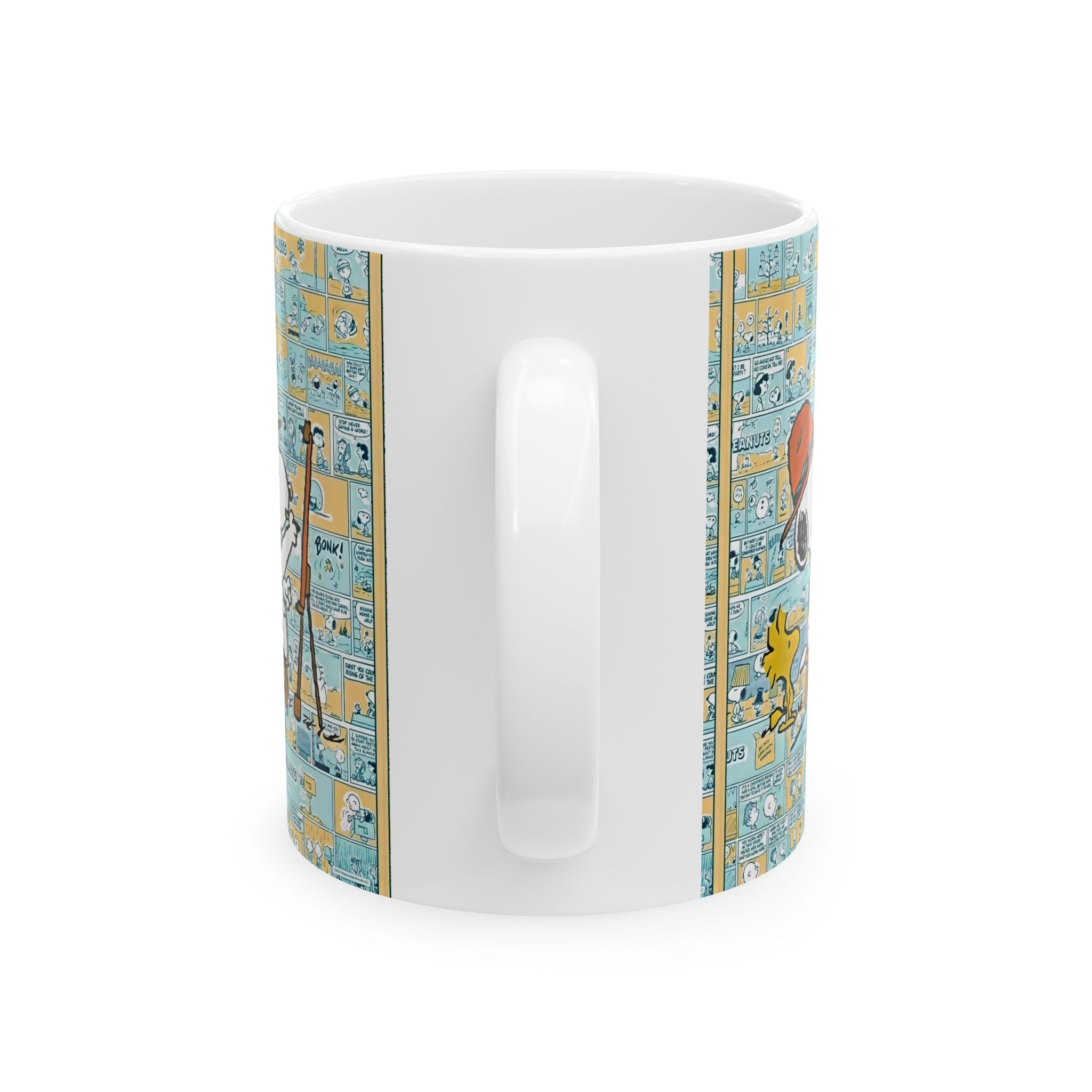 Peanuts Artist Snoopy & Woodstock Comic Strip Ceramic Mug (11oz, 15oz) - Creations by Chris and Carlos
