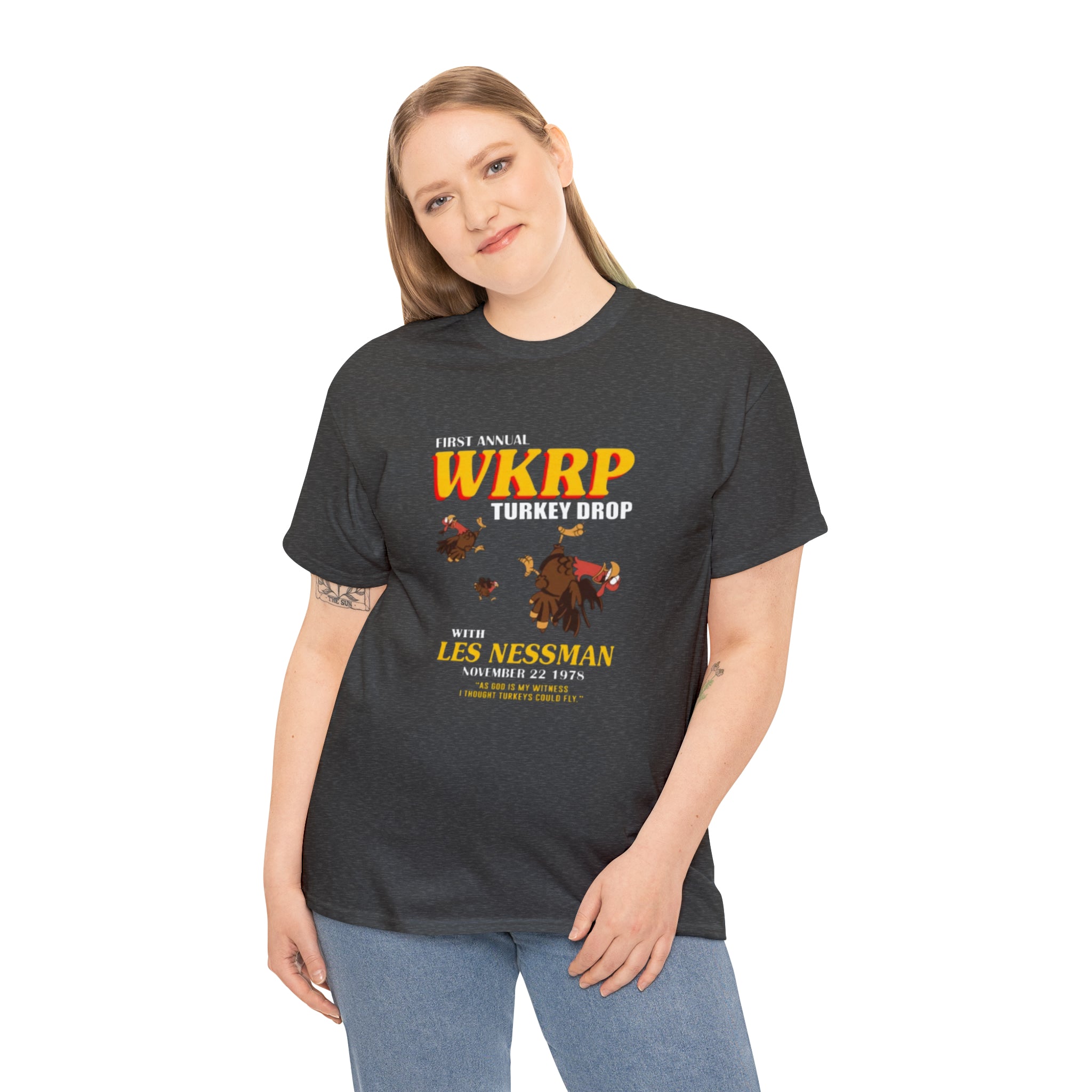 WKRP 70's TV Show- Unisex Heavy Cotton T-Shirt - Creations by Chris and Carlos