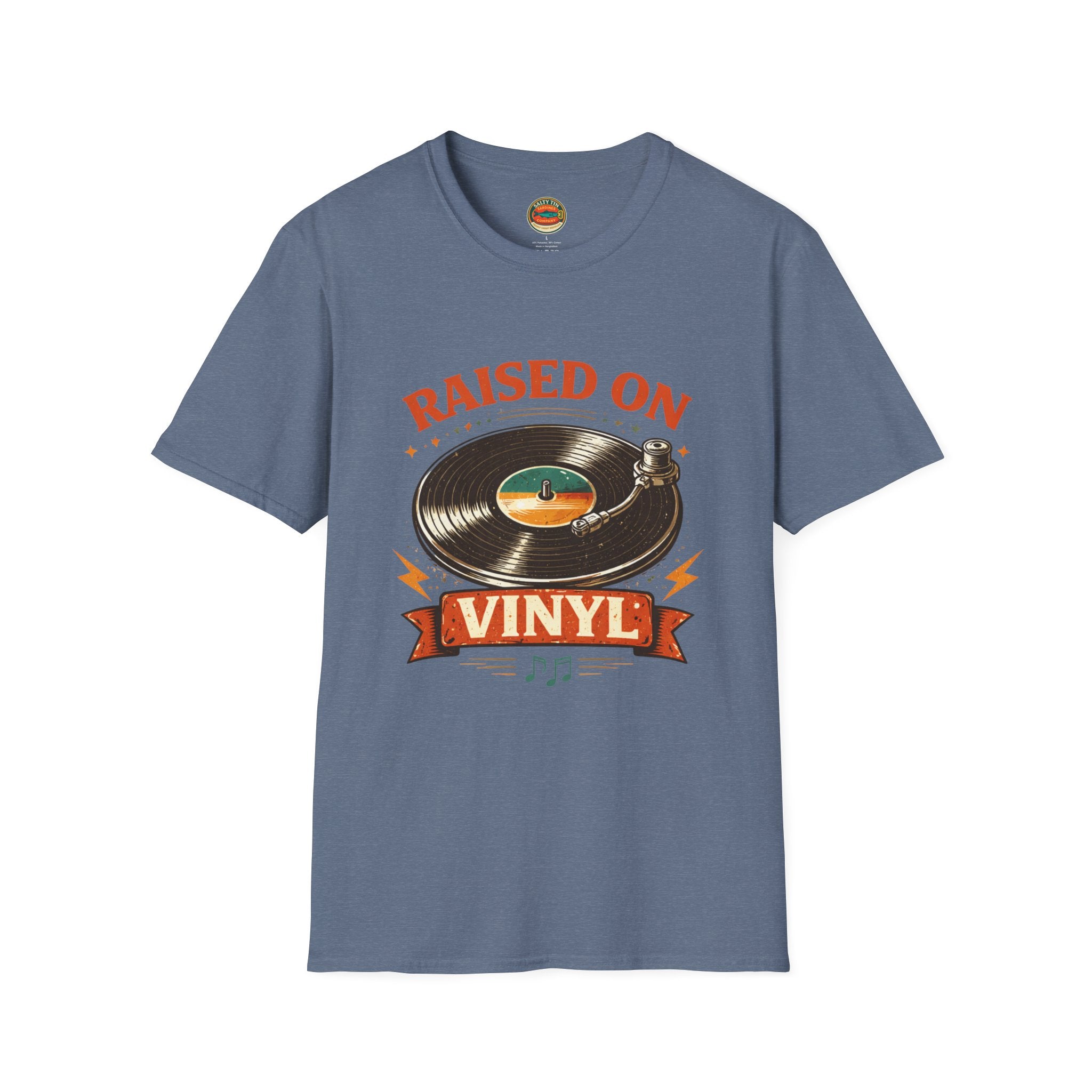 Raised on Vinyl T-Shirt — Retro Record Lover Tee - Creations by Chris and Carlos
