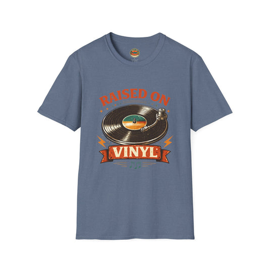 Raised on Vinyl T-Shirt — Retro Record Lover Tee - Creations by Chris and Carlos